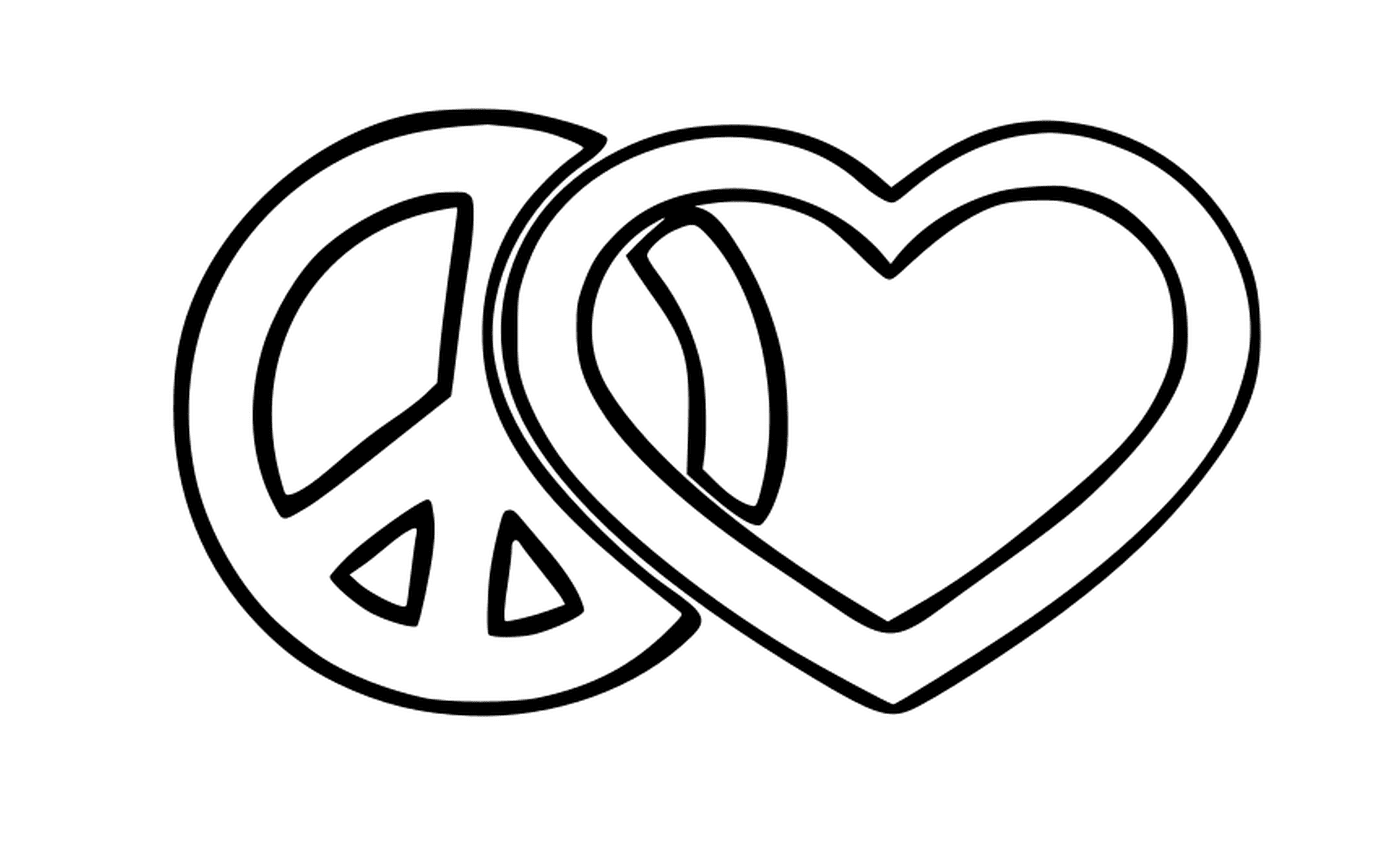  Logo of peace and love 