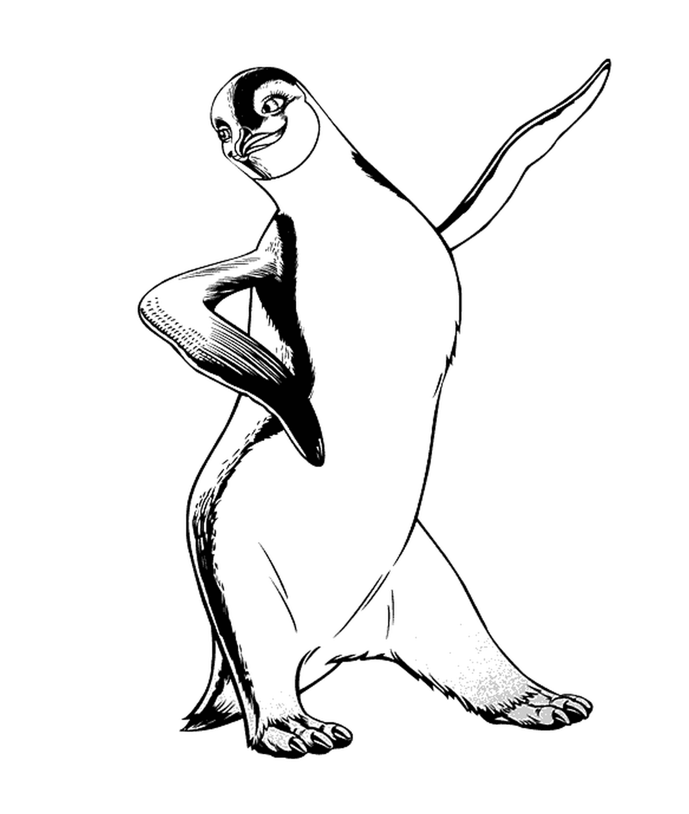  Pinguino che balla con entusiasmo 