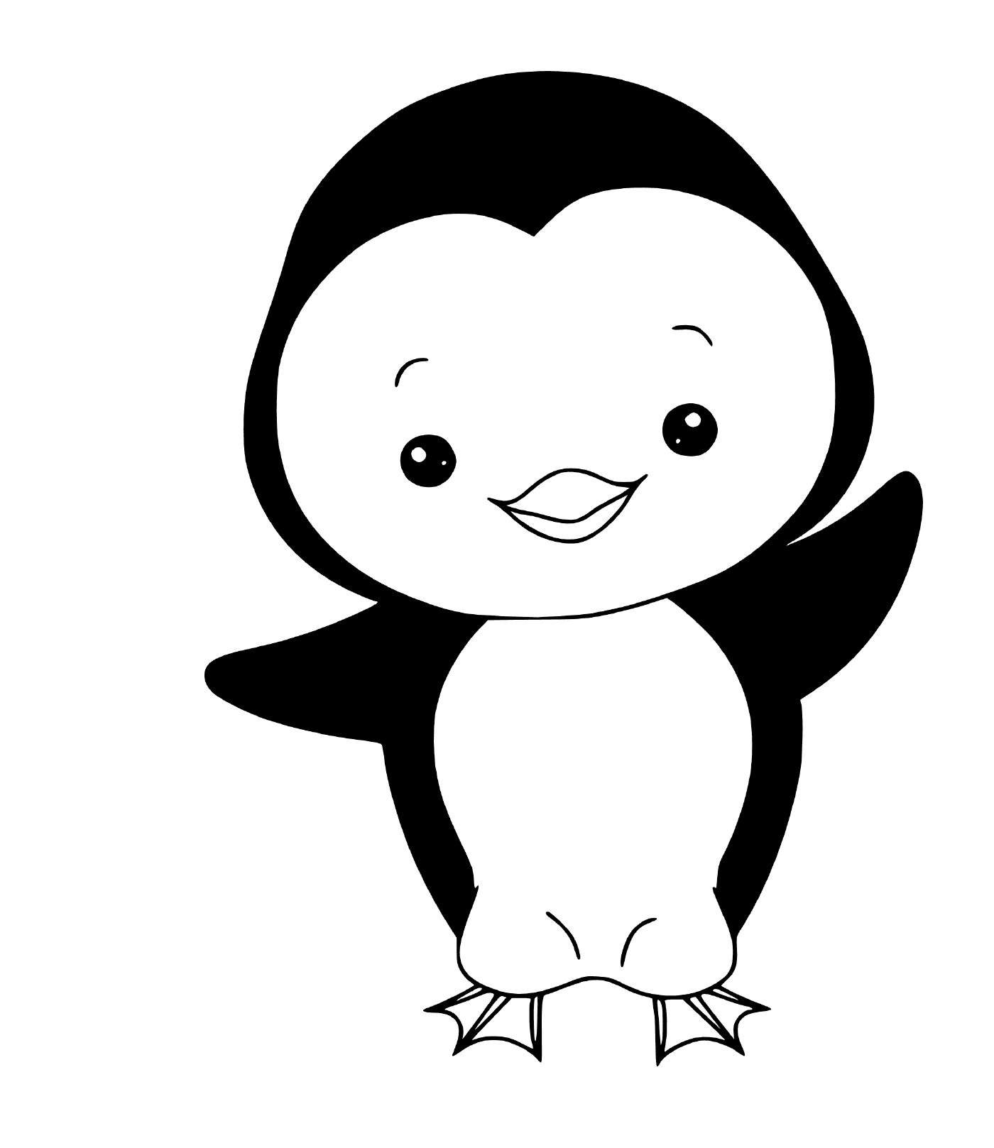  Pingüino fácil de dibujar 