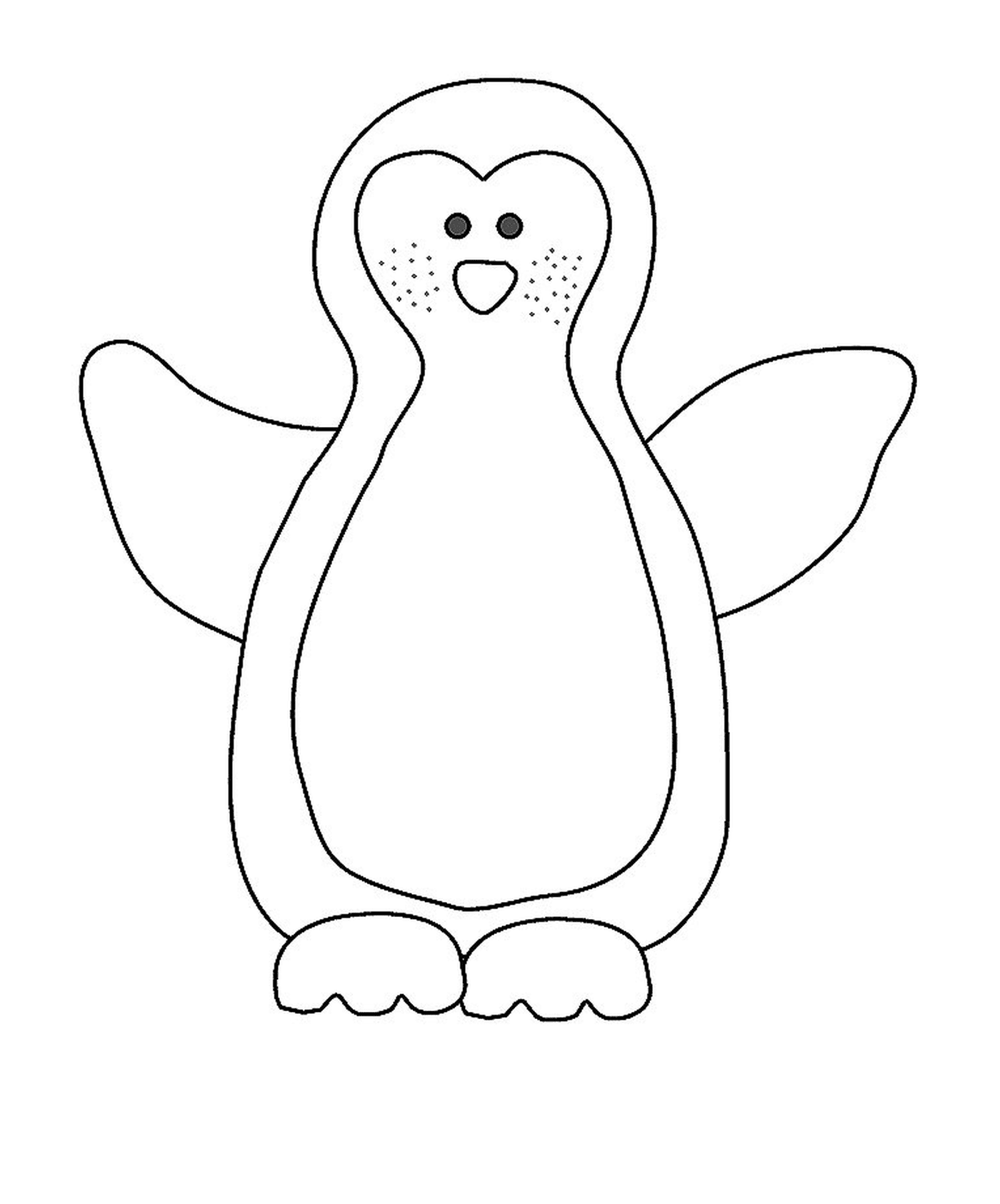  Pinguino semplice e carino 