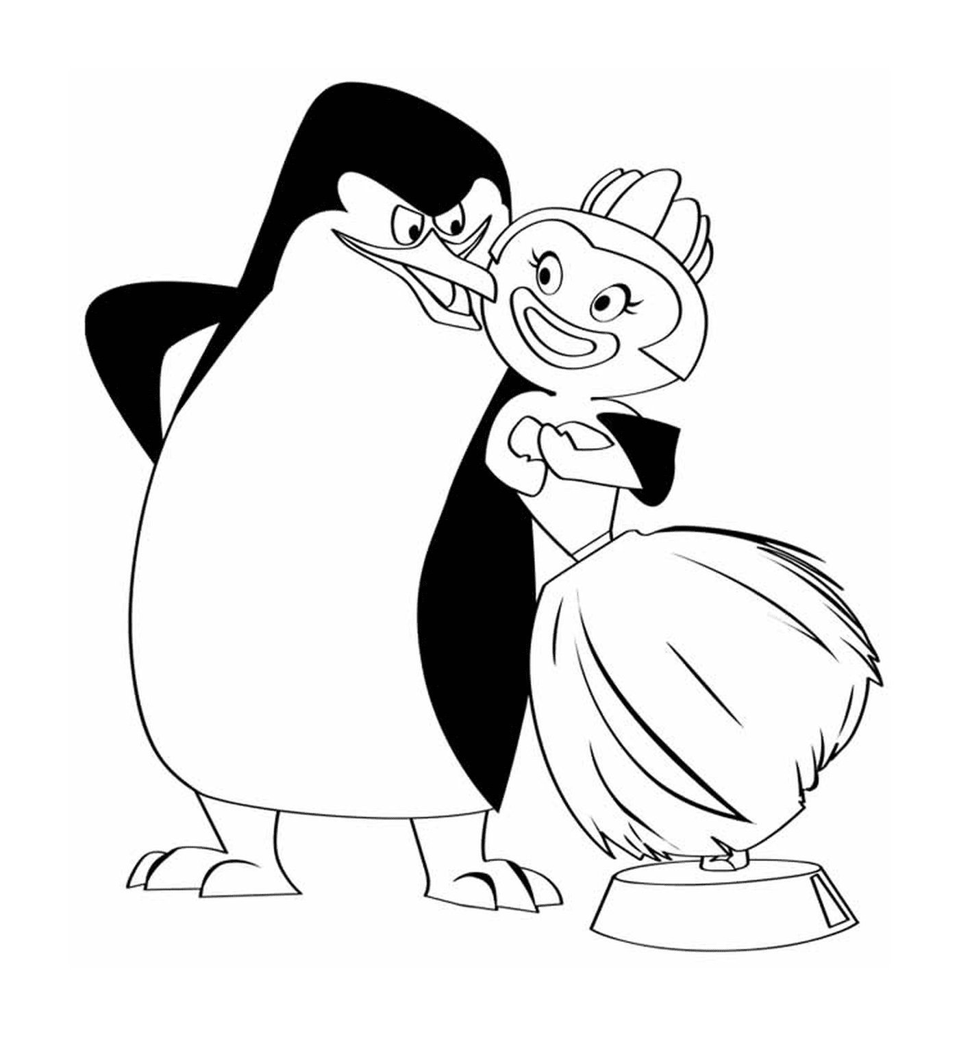  Pingüinos Madagascar dibujo 