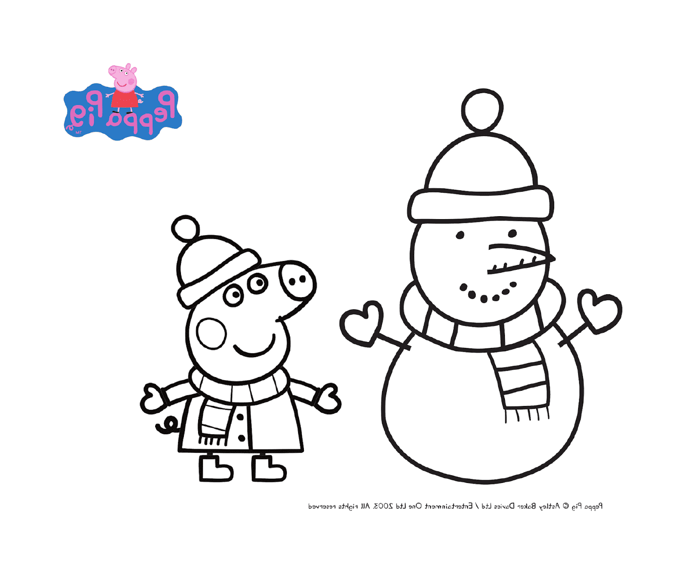  Peppa Pig in winter costume for Christmas 