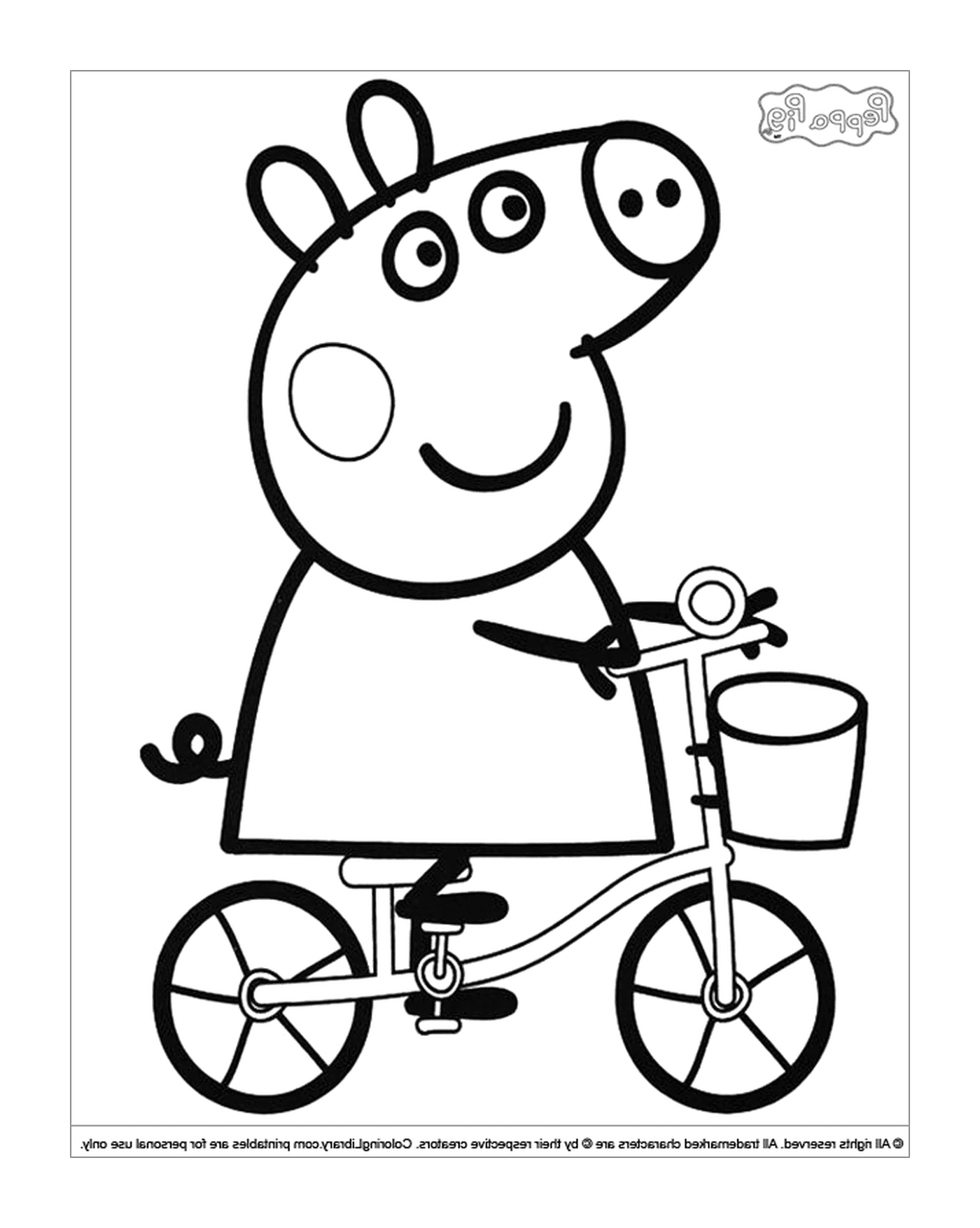  Peppa Schwein mit dem Fahrrad 