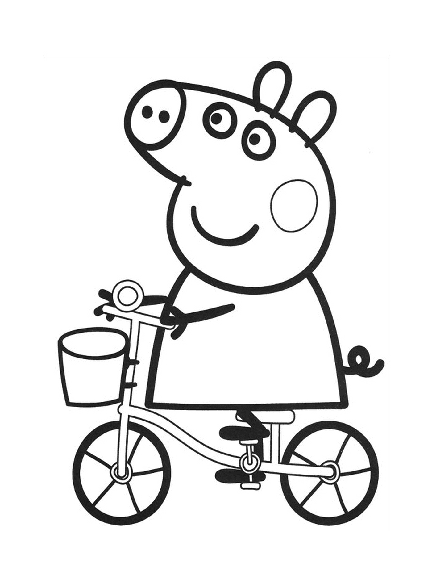  Peppa Schwein mit dem Fahrrad 