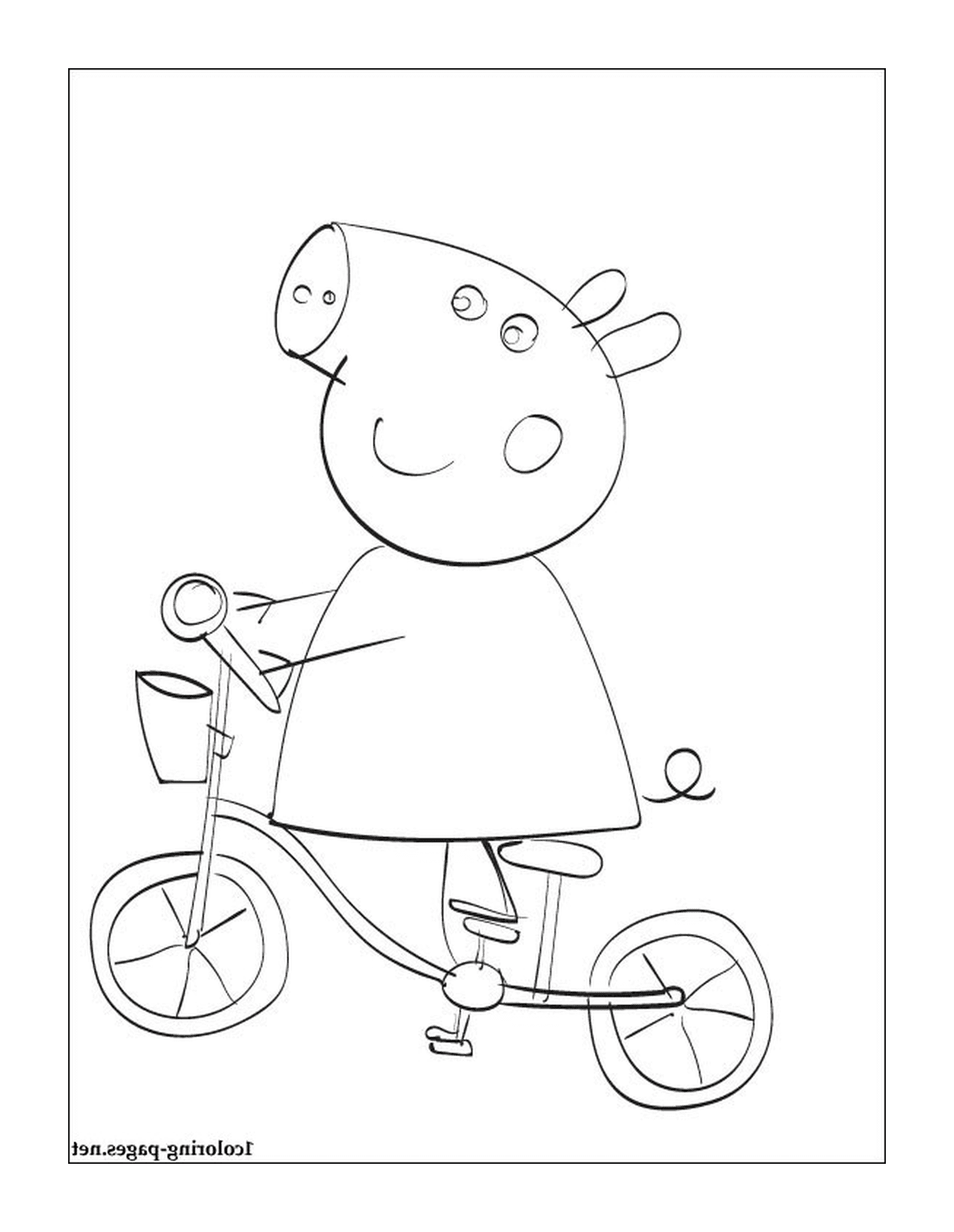  Пеппа Свинья на велосипеде 