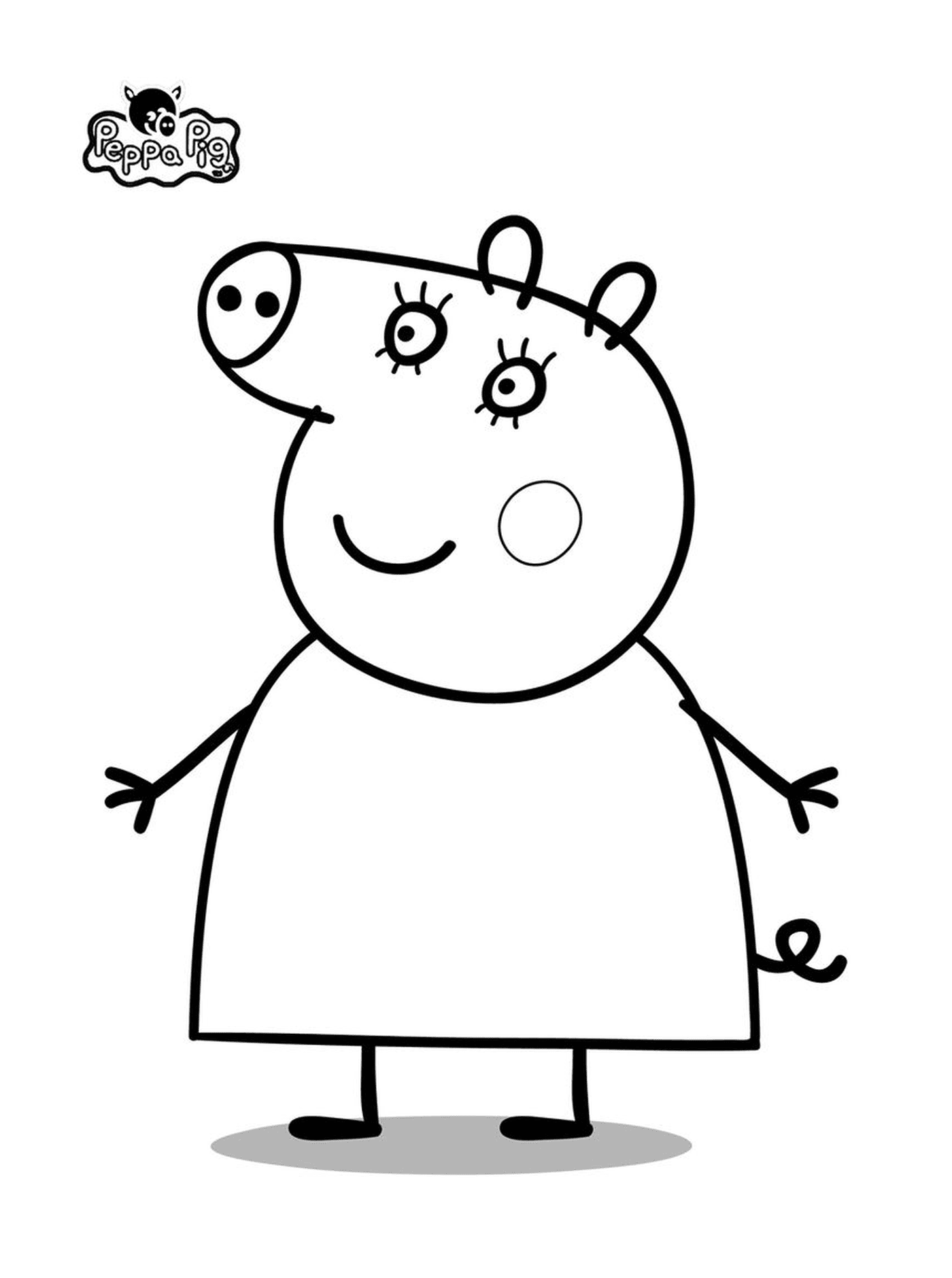  Peppa Pig with closed eyes 