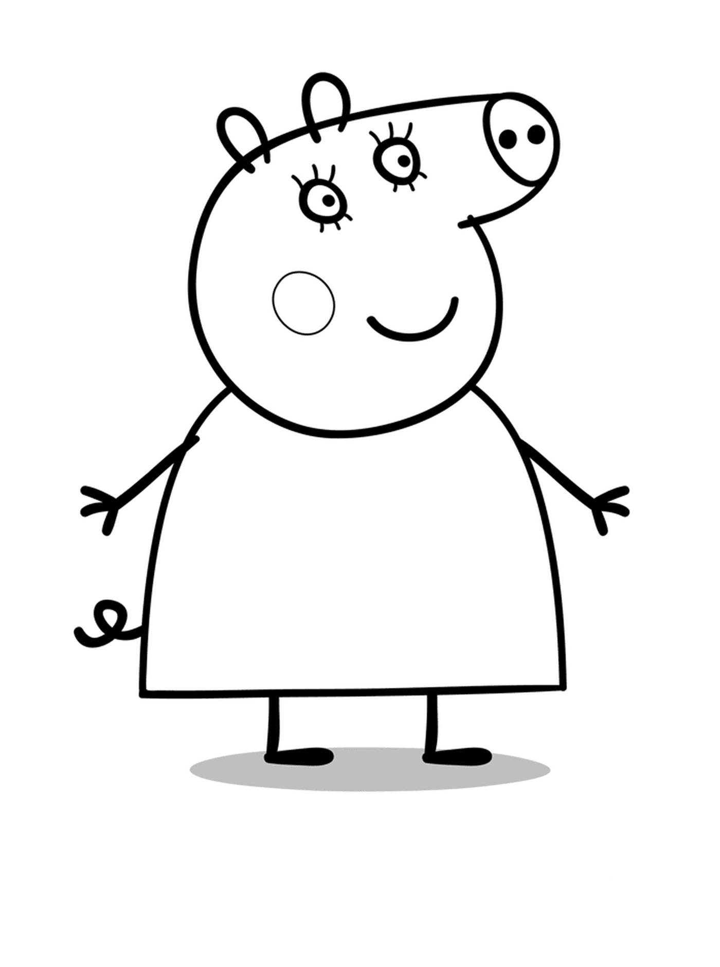  Peppa Pig with closed eyes 