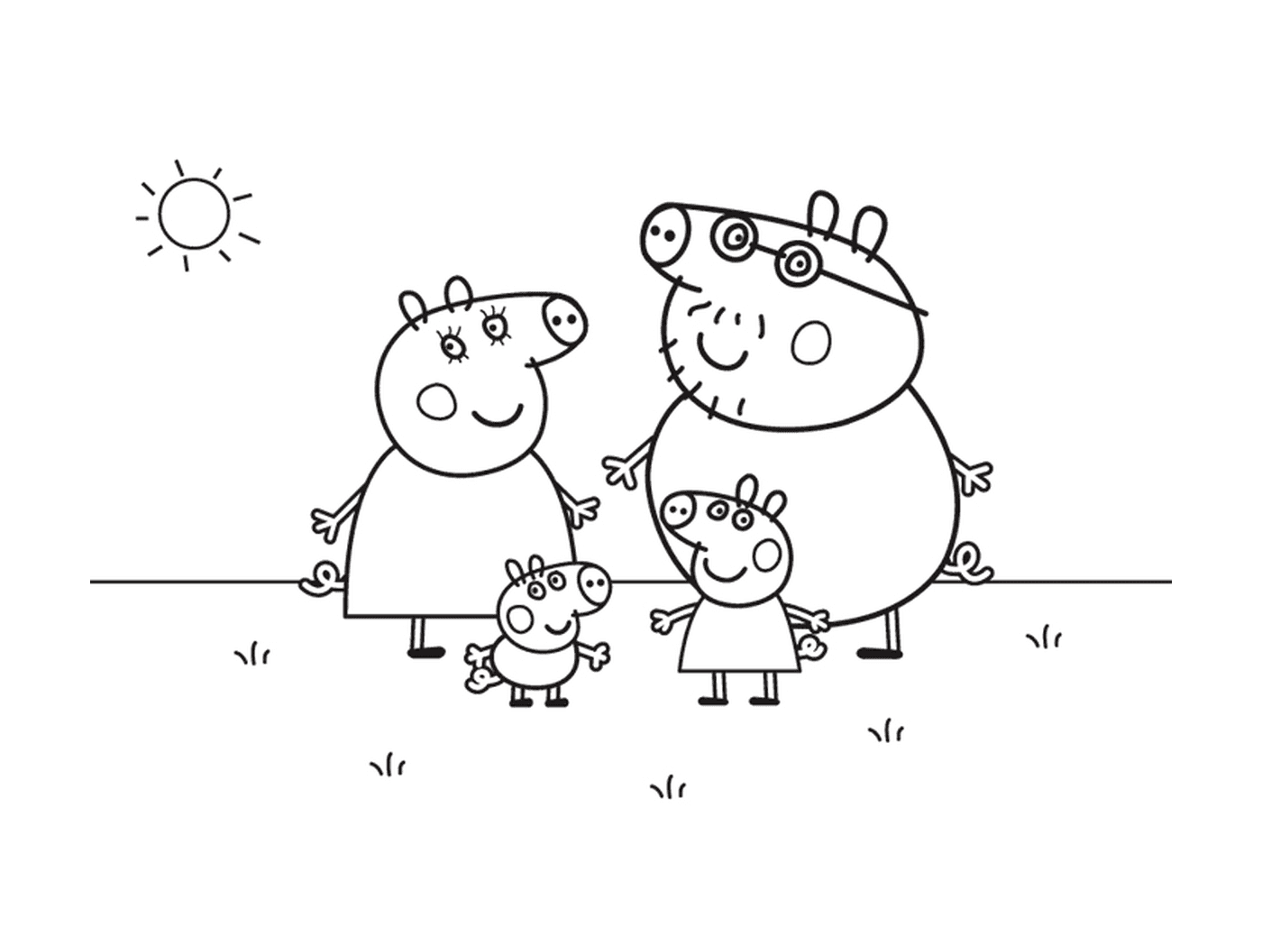  Peppa Pig in a lovely group 