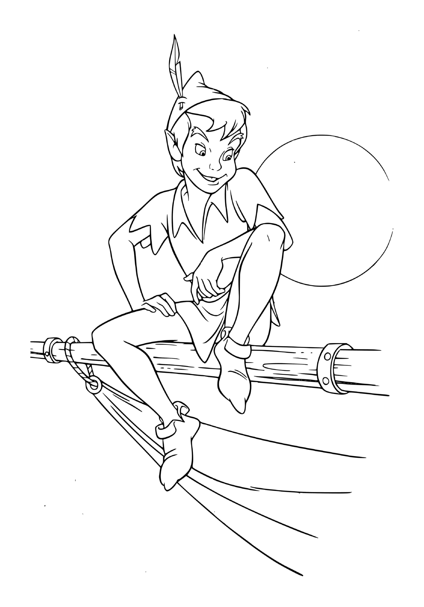  Peter Pan auf dem Boot, Disney Sonnenuntergang 