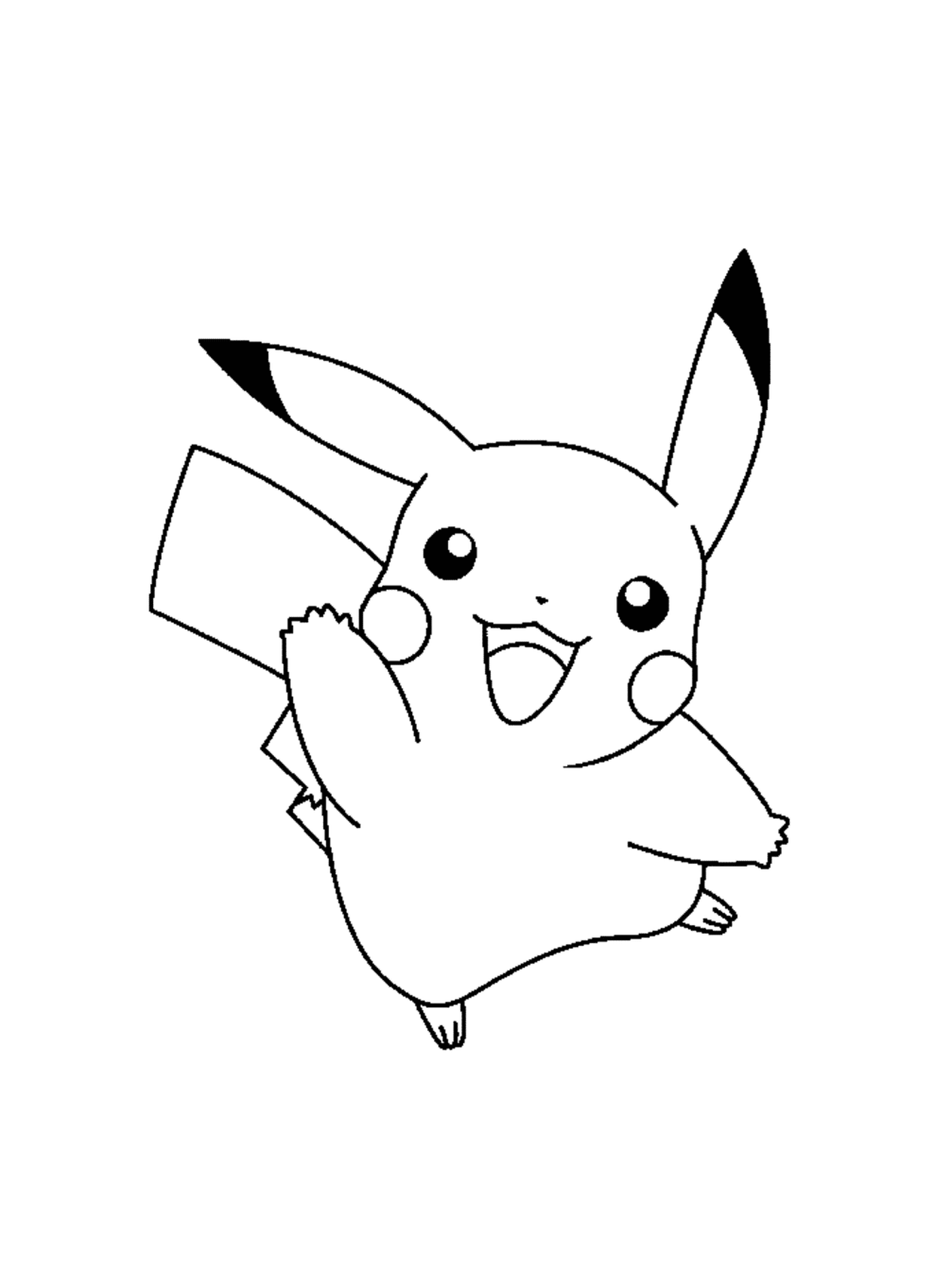  Felice ed energico Pikachu 