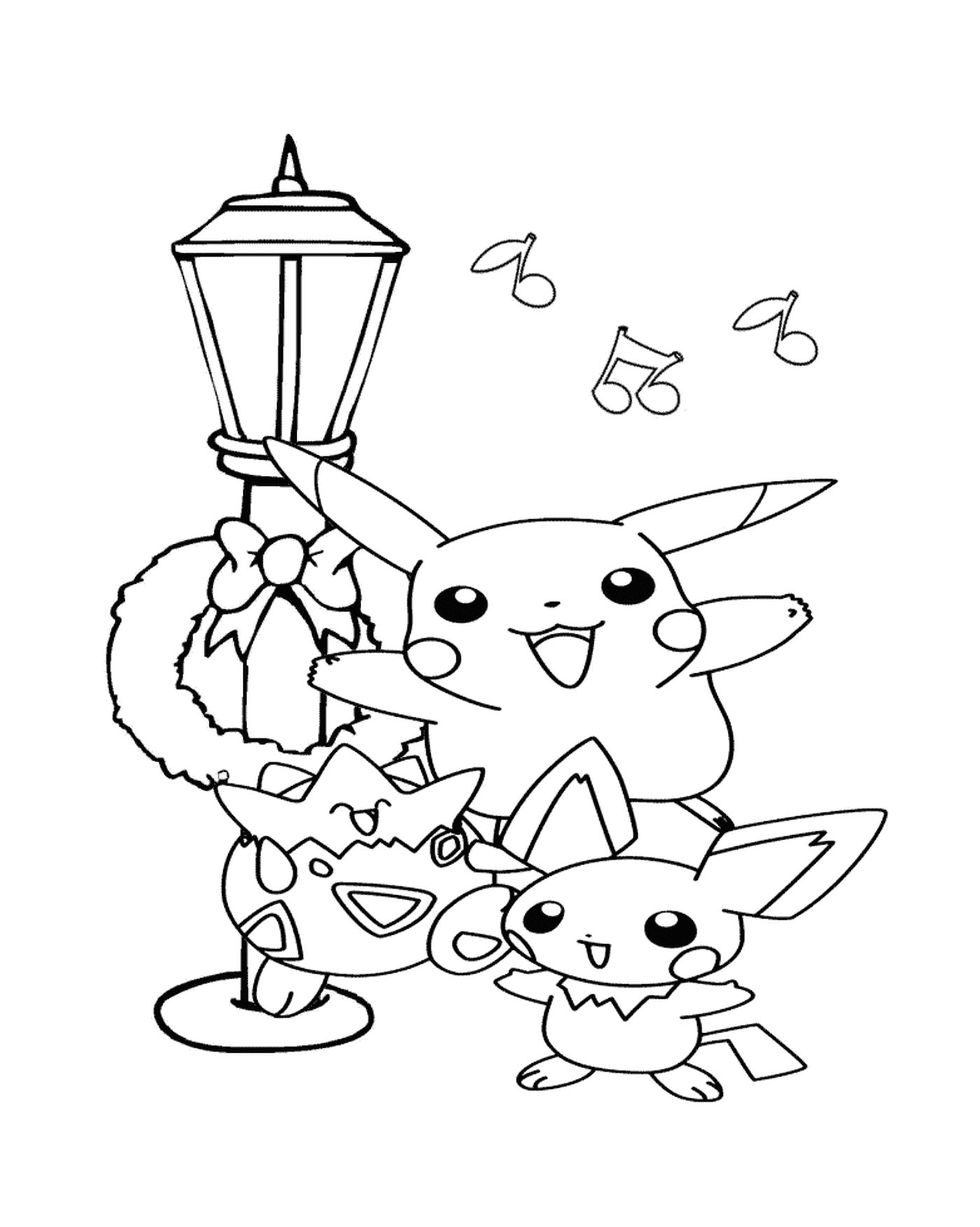  Pikachu y sus amigos cantan 
