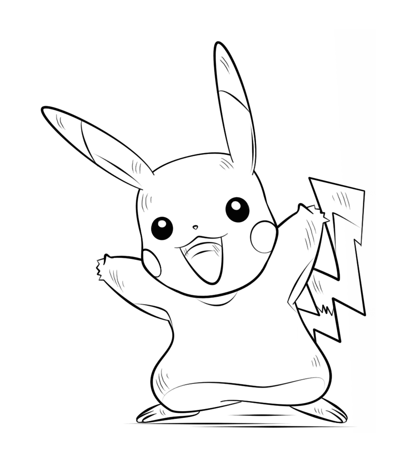  Pikachu hält Blitz 