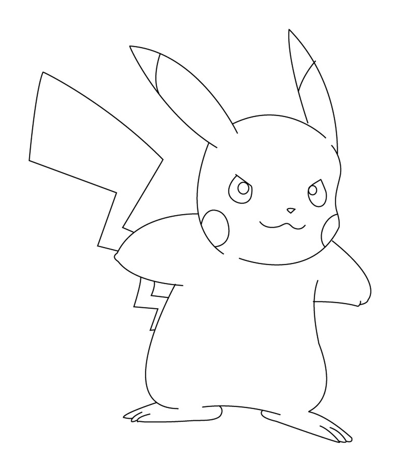  Pikachu con una expresión traviesa 