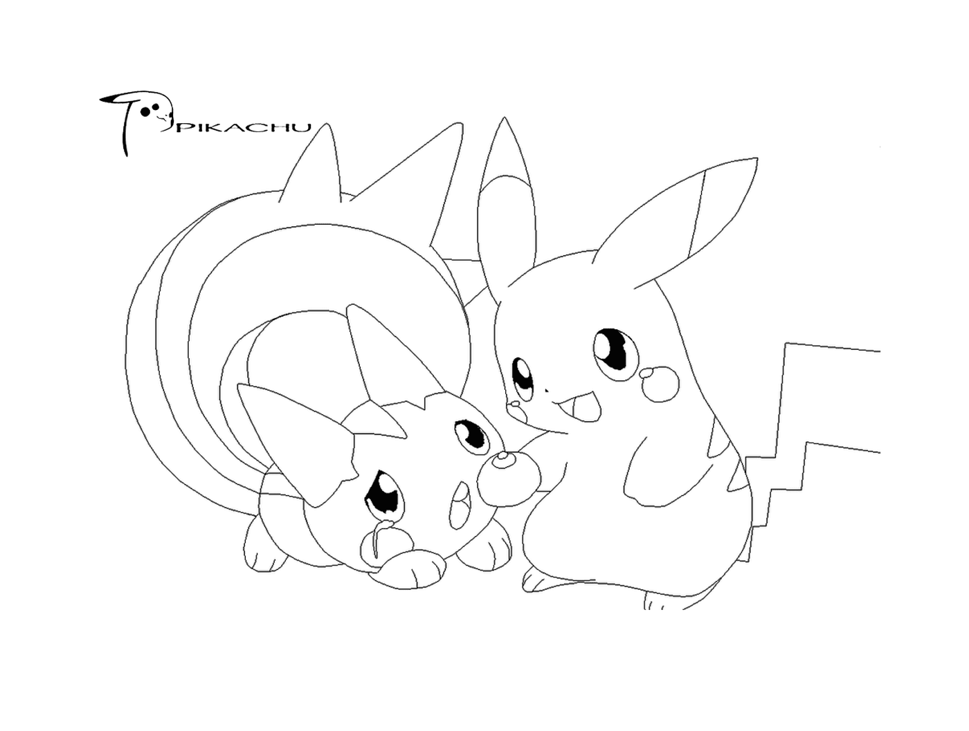  Zwei Pikachus stehen zusammen 