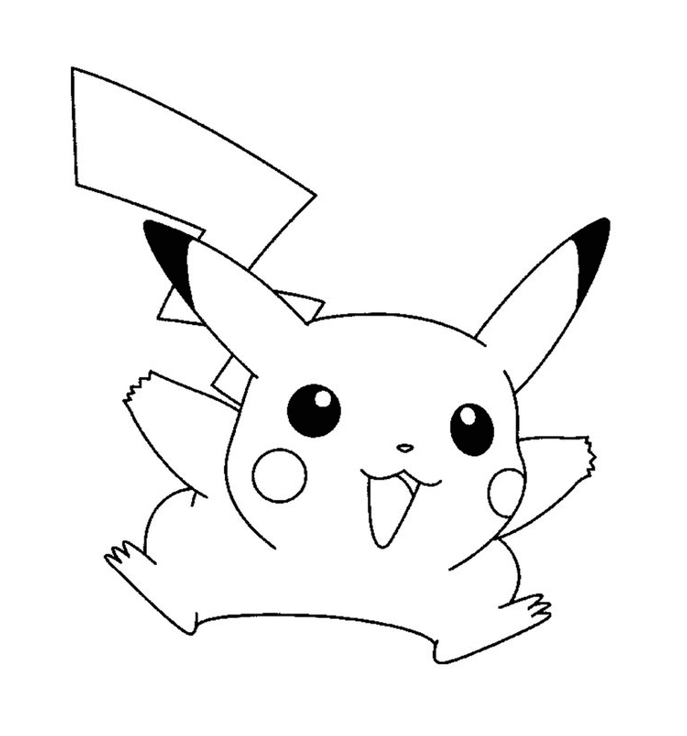  Pikachu carino e facile da disegnare 