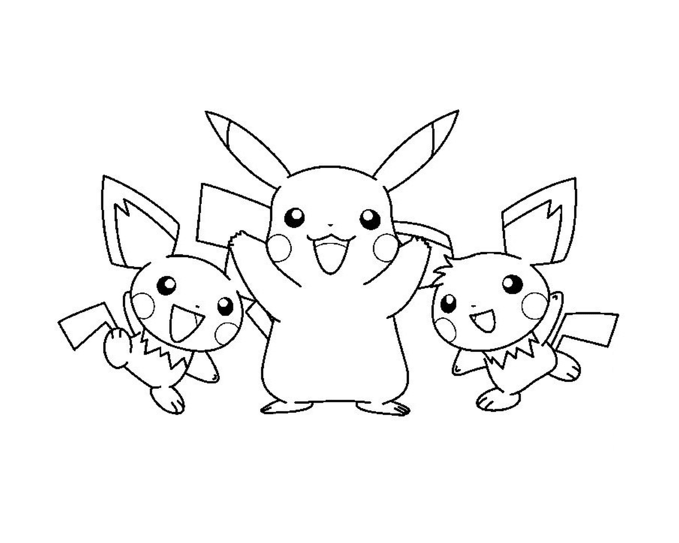  Drei Pokémons zusammen 