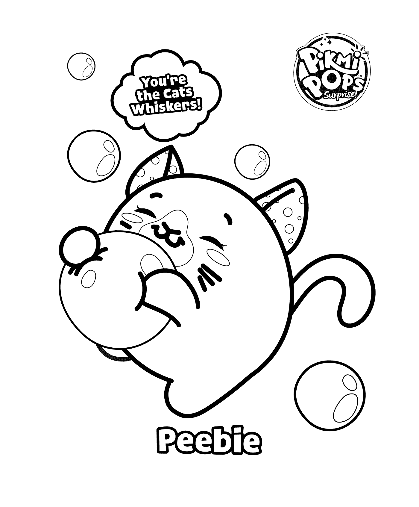  Pikmi Pop coloring, a cute cat 