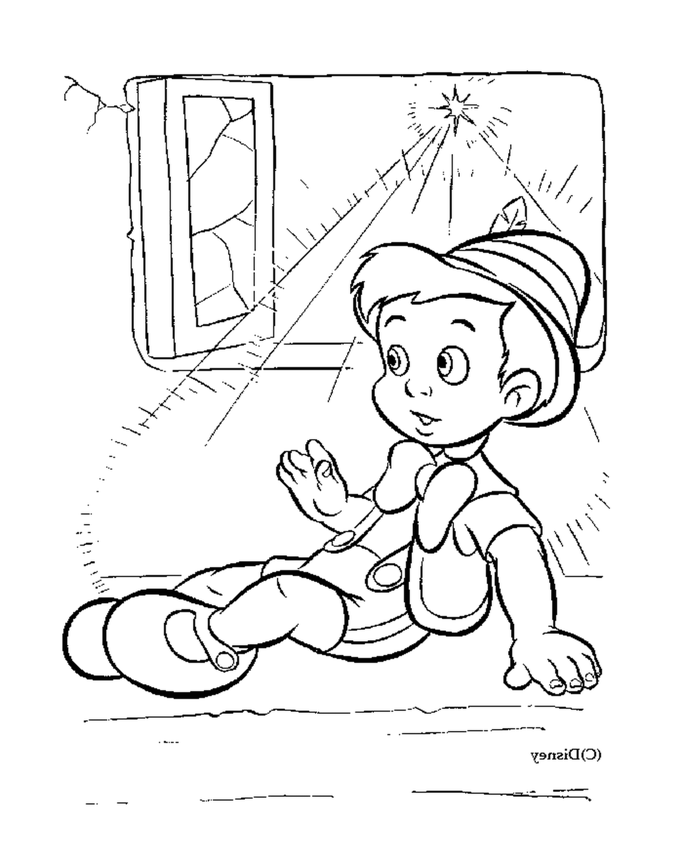  Pinocchio near the window 