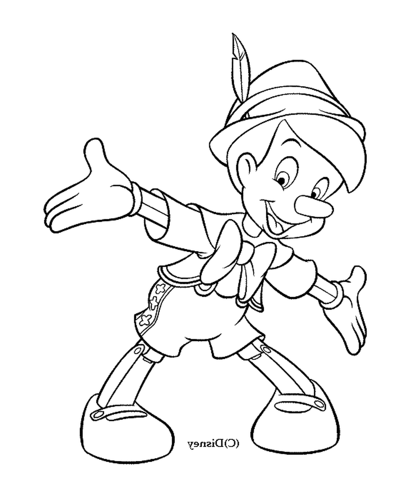  Pinocchio, Arme weit offen 