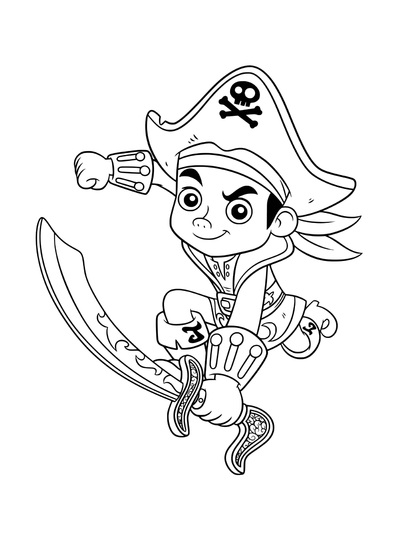  Пиратский мальчик с мечом 
