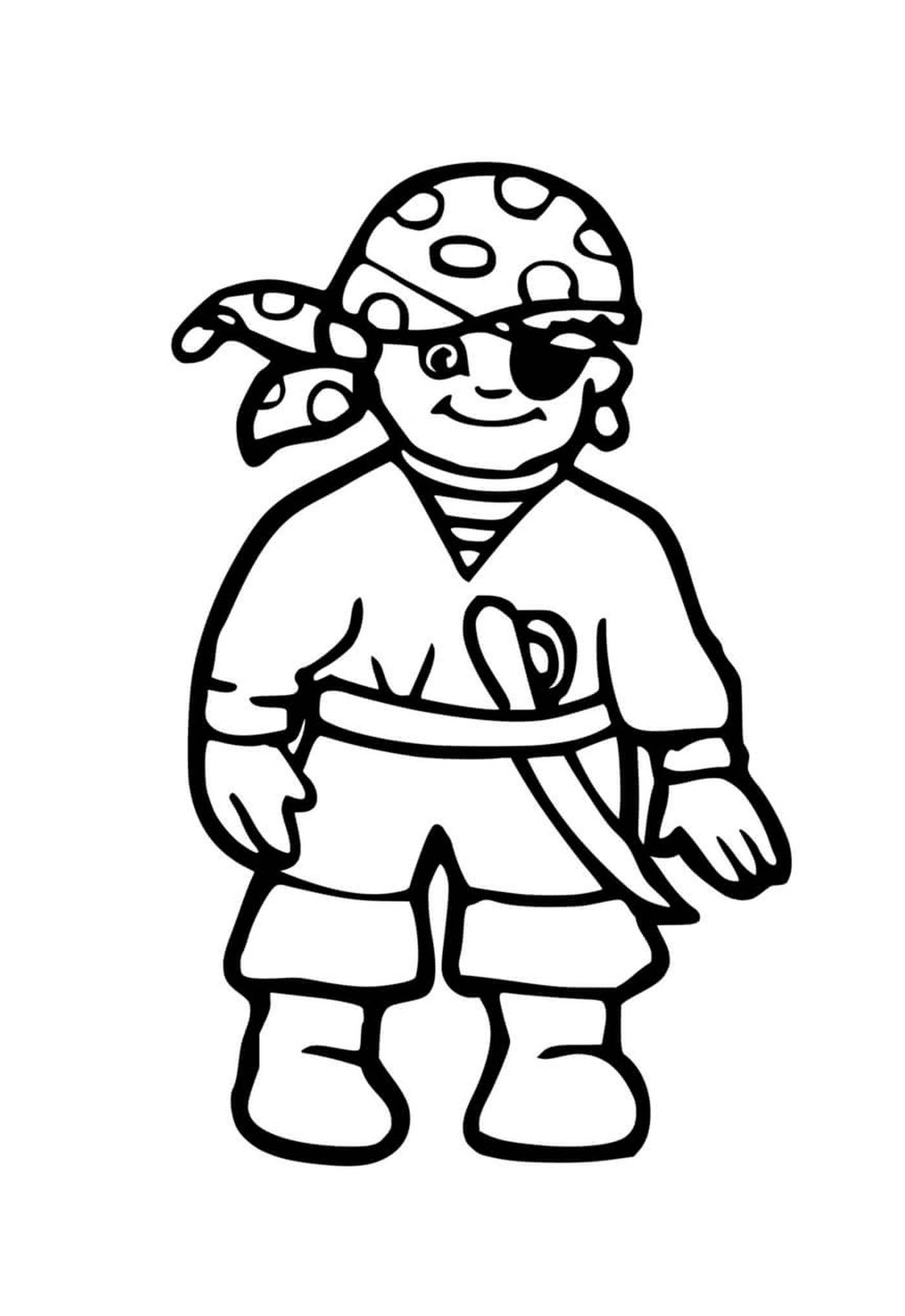  Niño pirata con bandana 