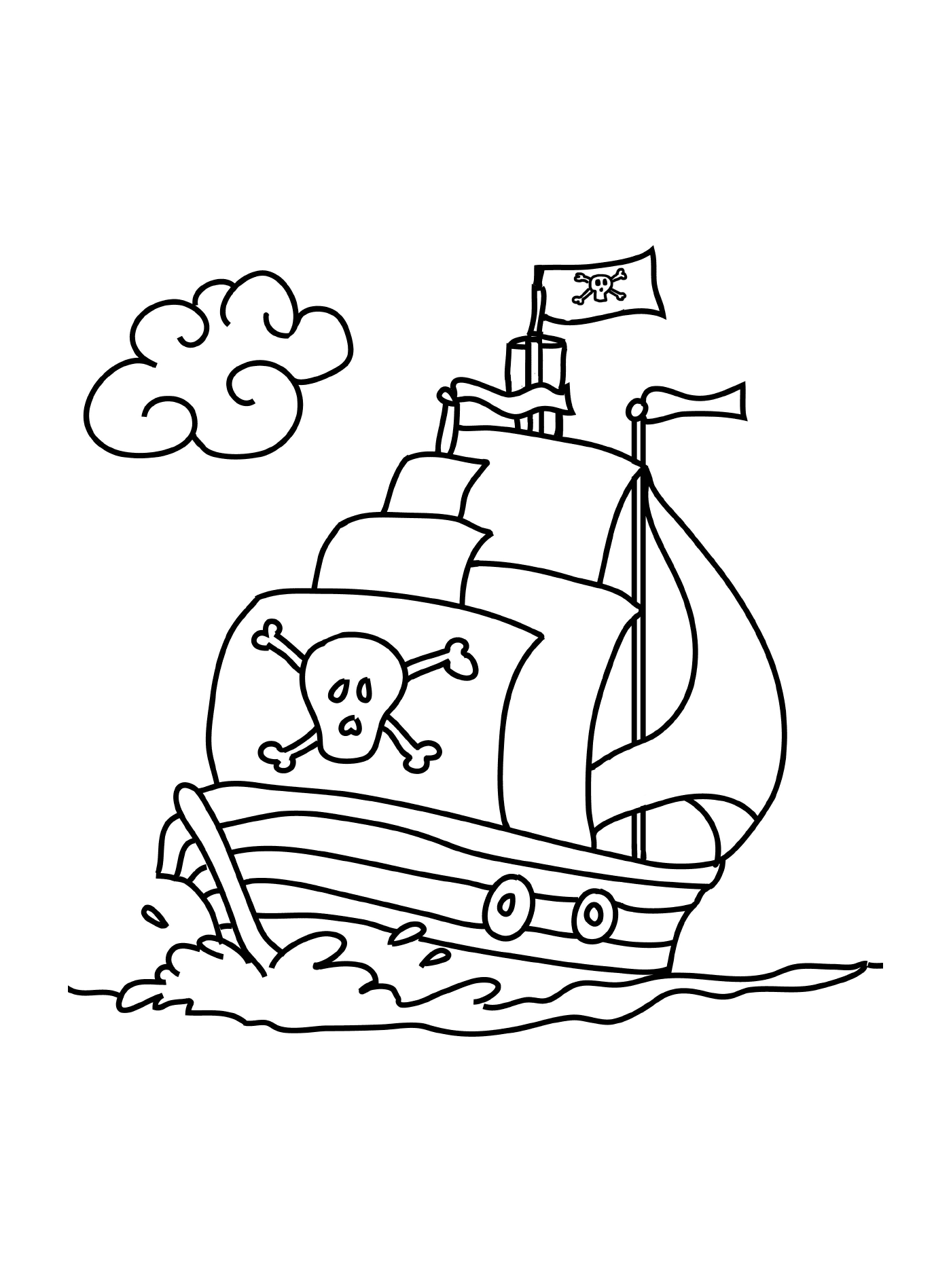 Fácil barco pirata, maternal 
