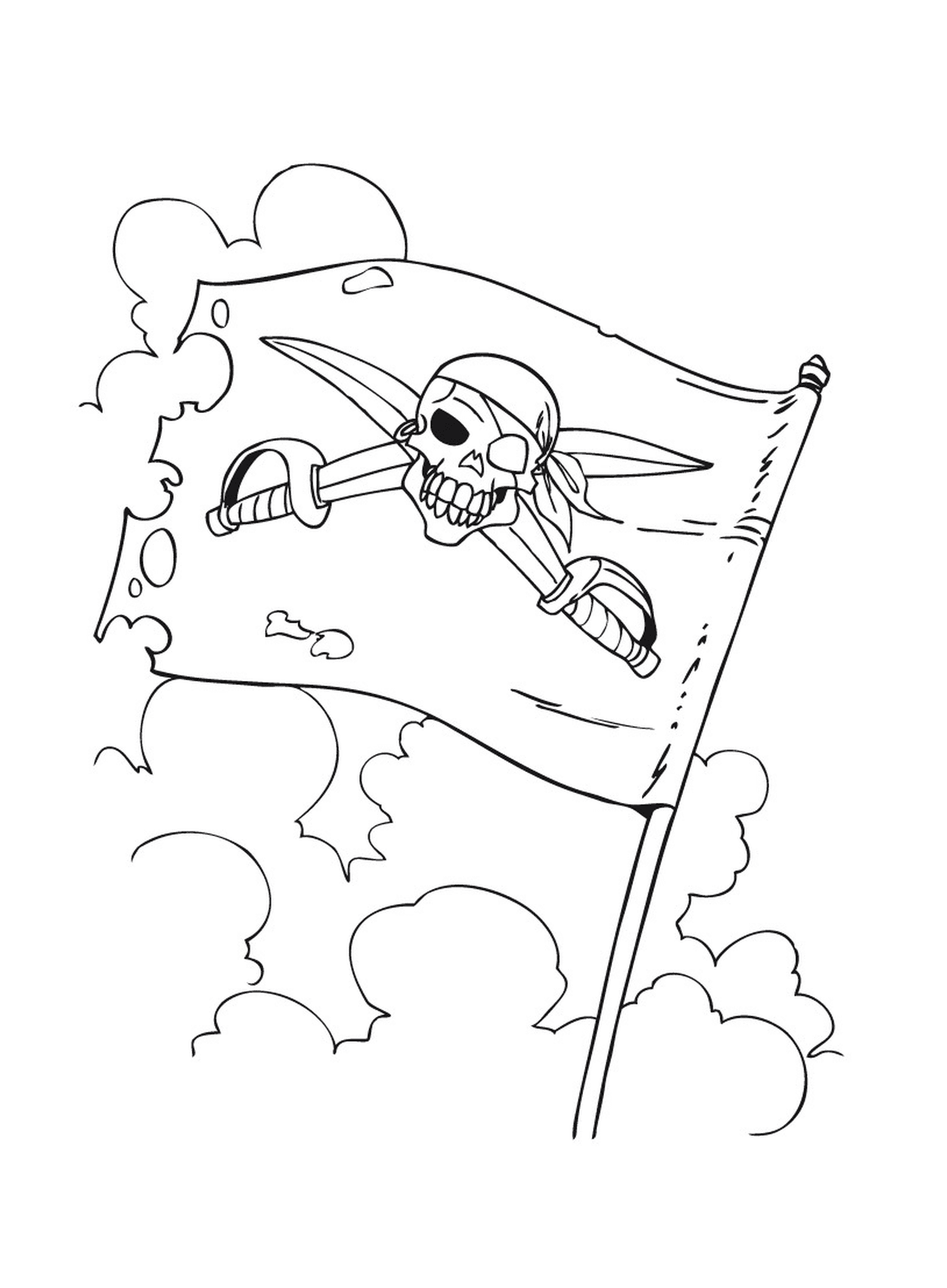  Bandera pirata amenazante 