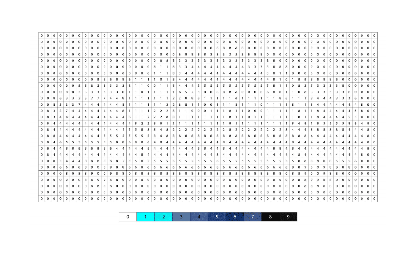  Un'auto viola in pixel art per numero 