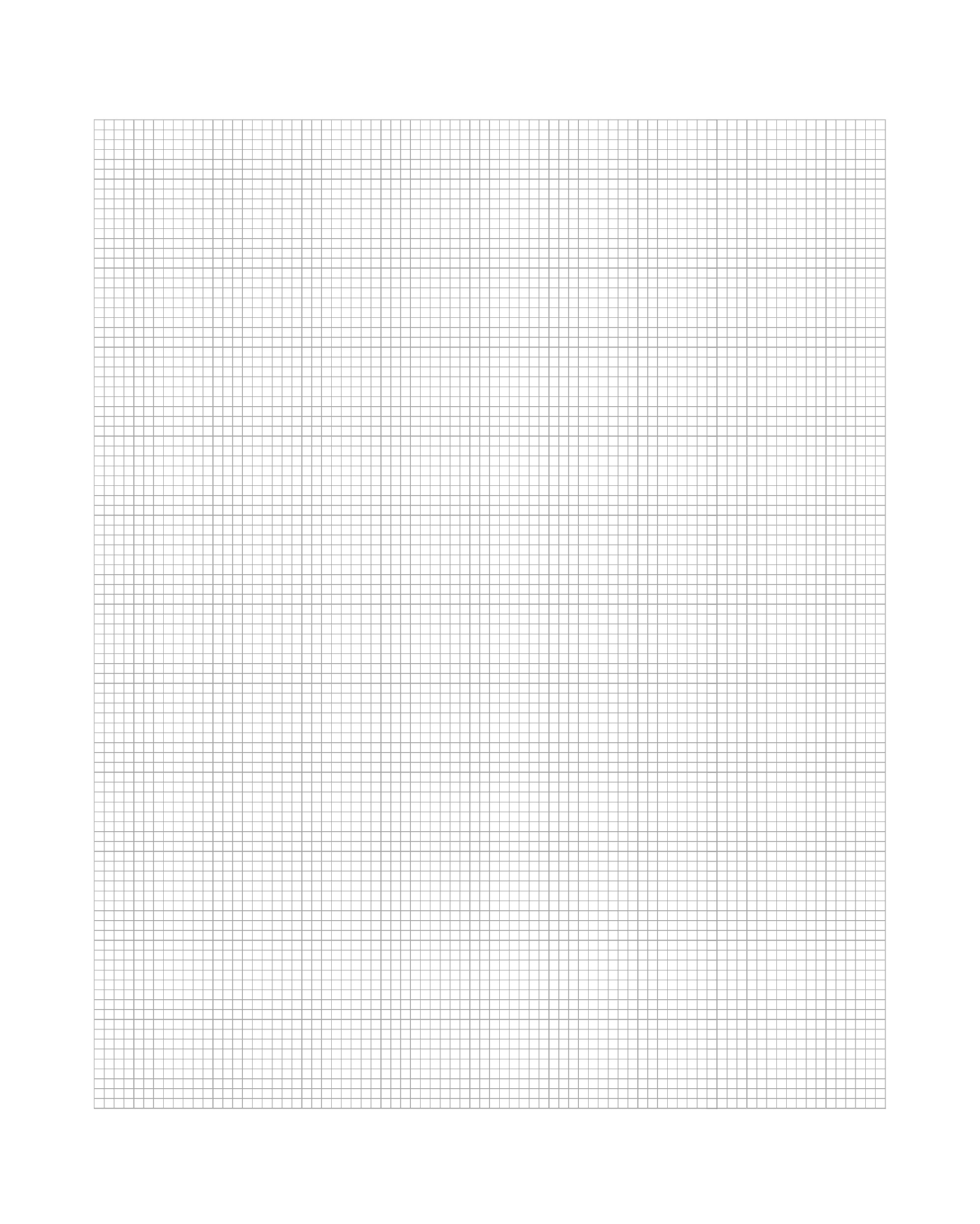  A blank pixel grid to print 