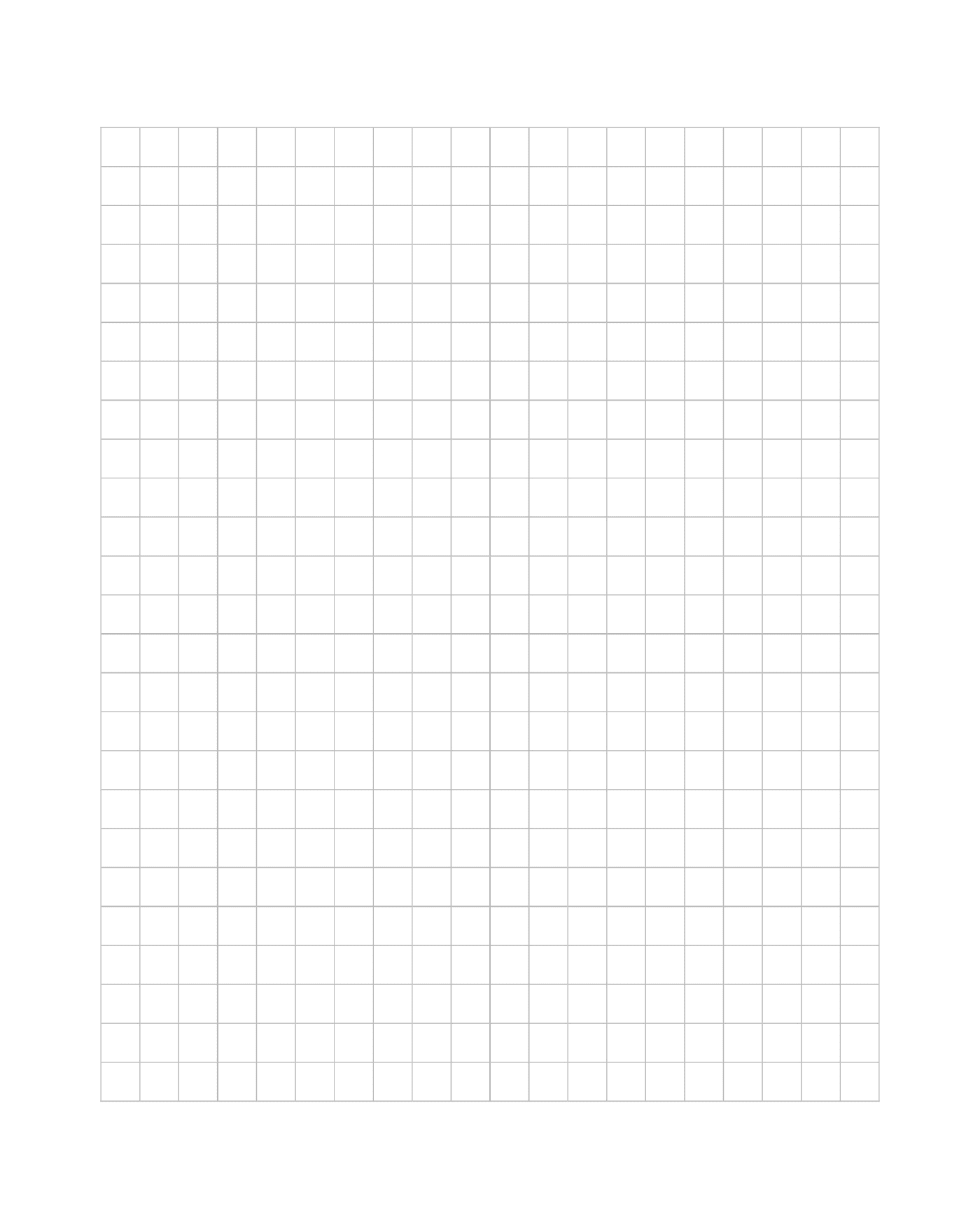  Una griglia vuota per fare l'arte dei pixel 