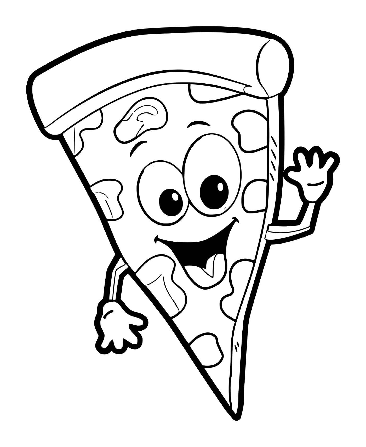  A funny and smiling pizza 