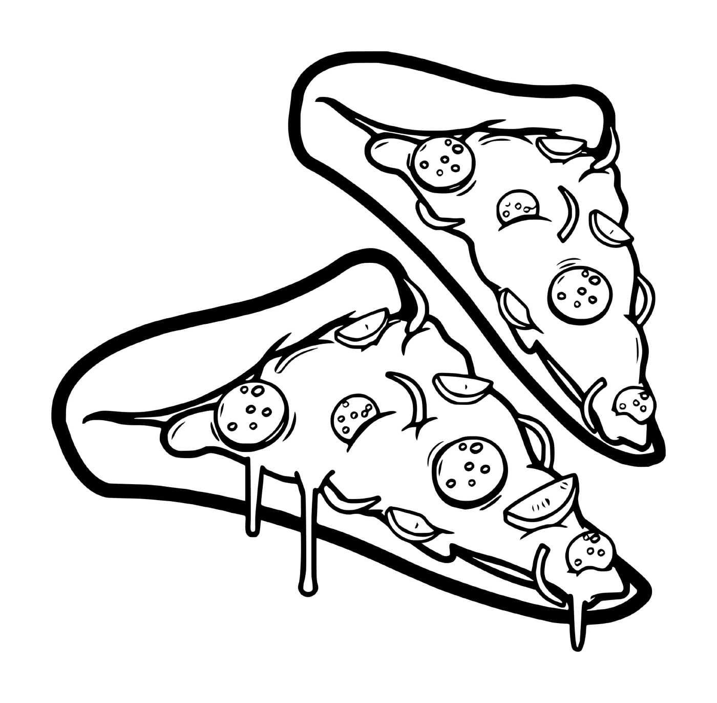  Две сырные пиццы и пепперони 
