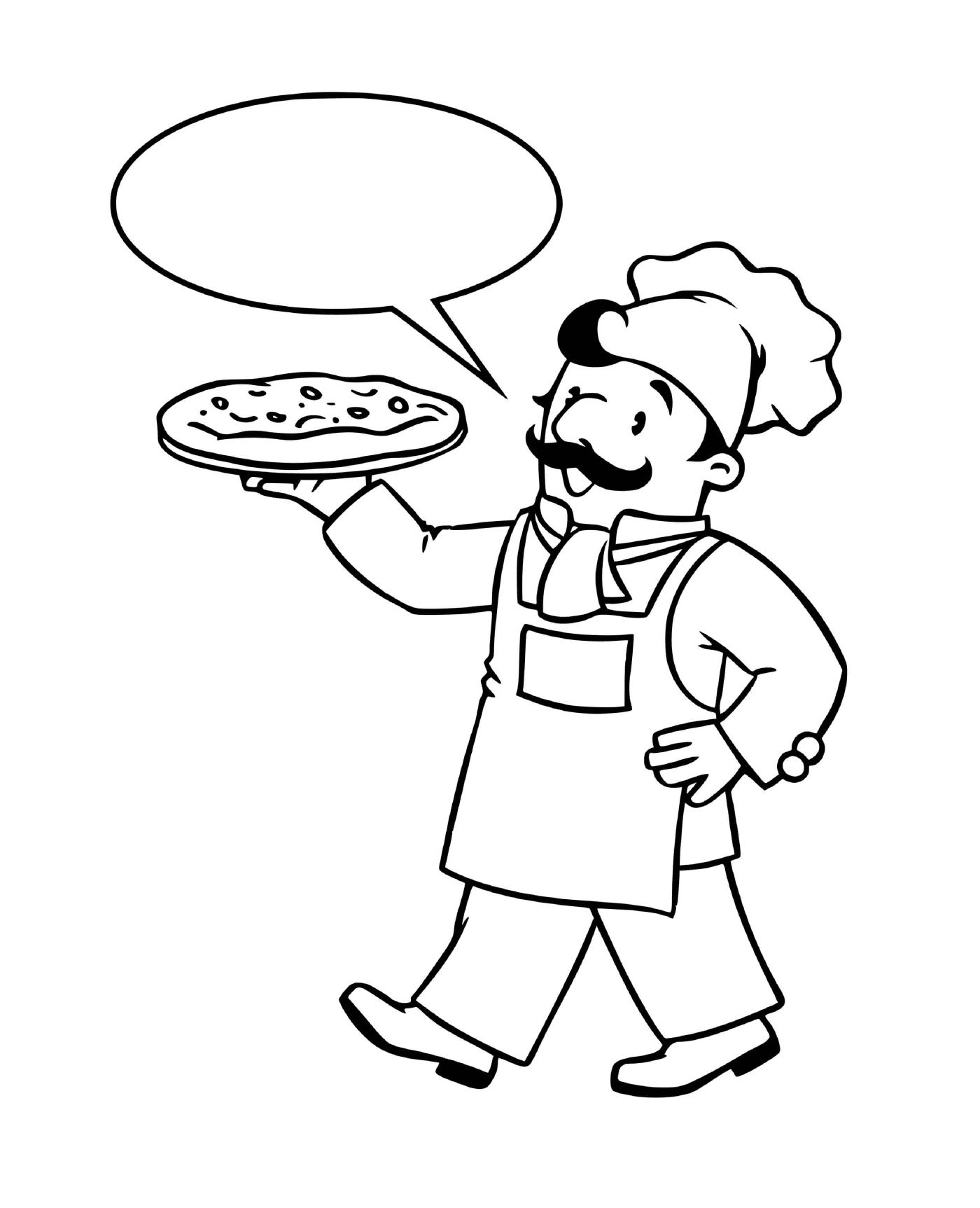  Ein Pizzaiolo-Koch 