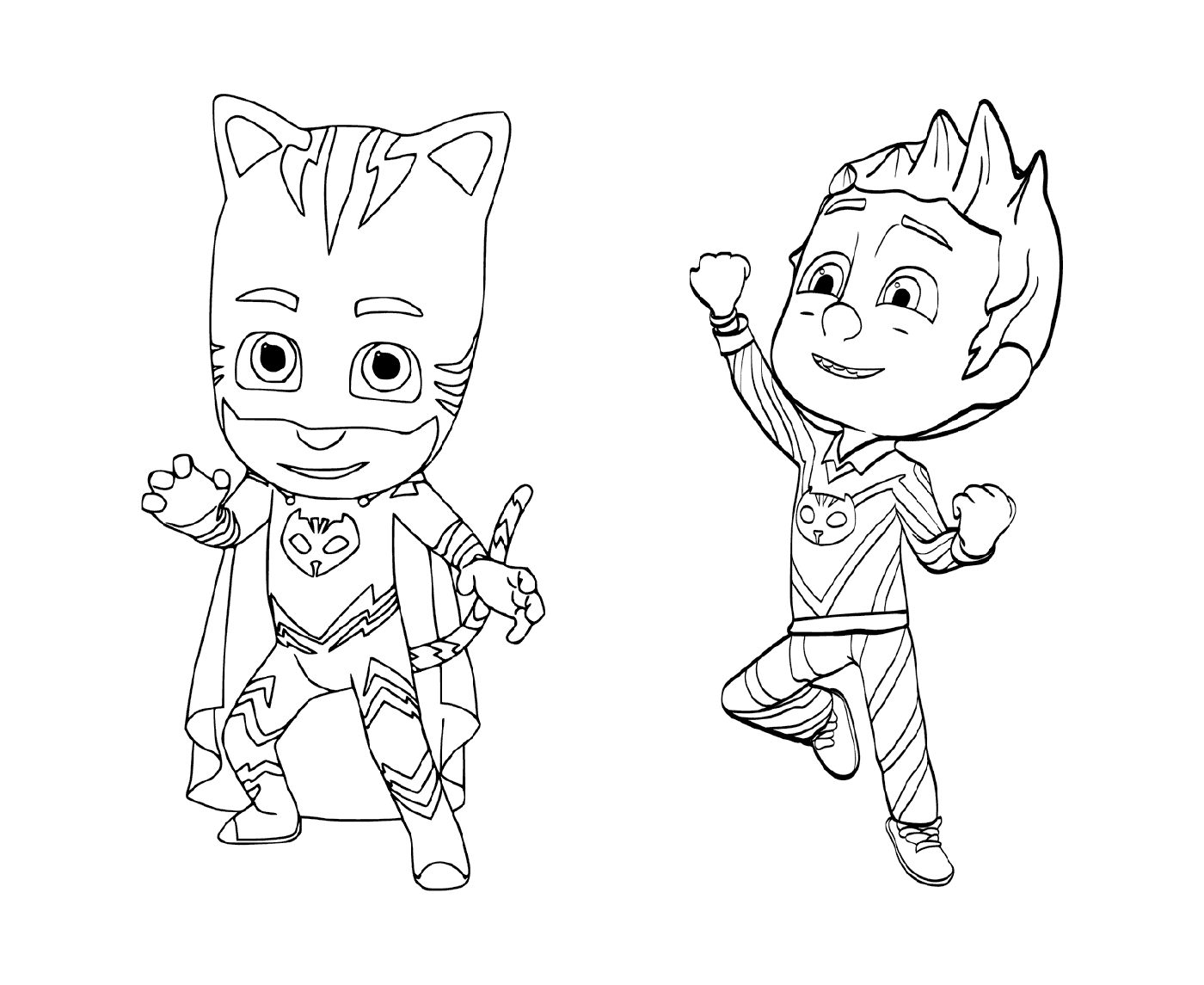  Junge und Katze Yoyo de Pyjamasques 