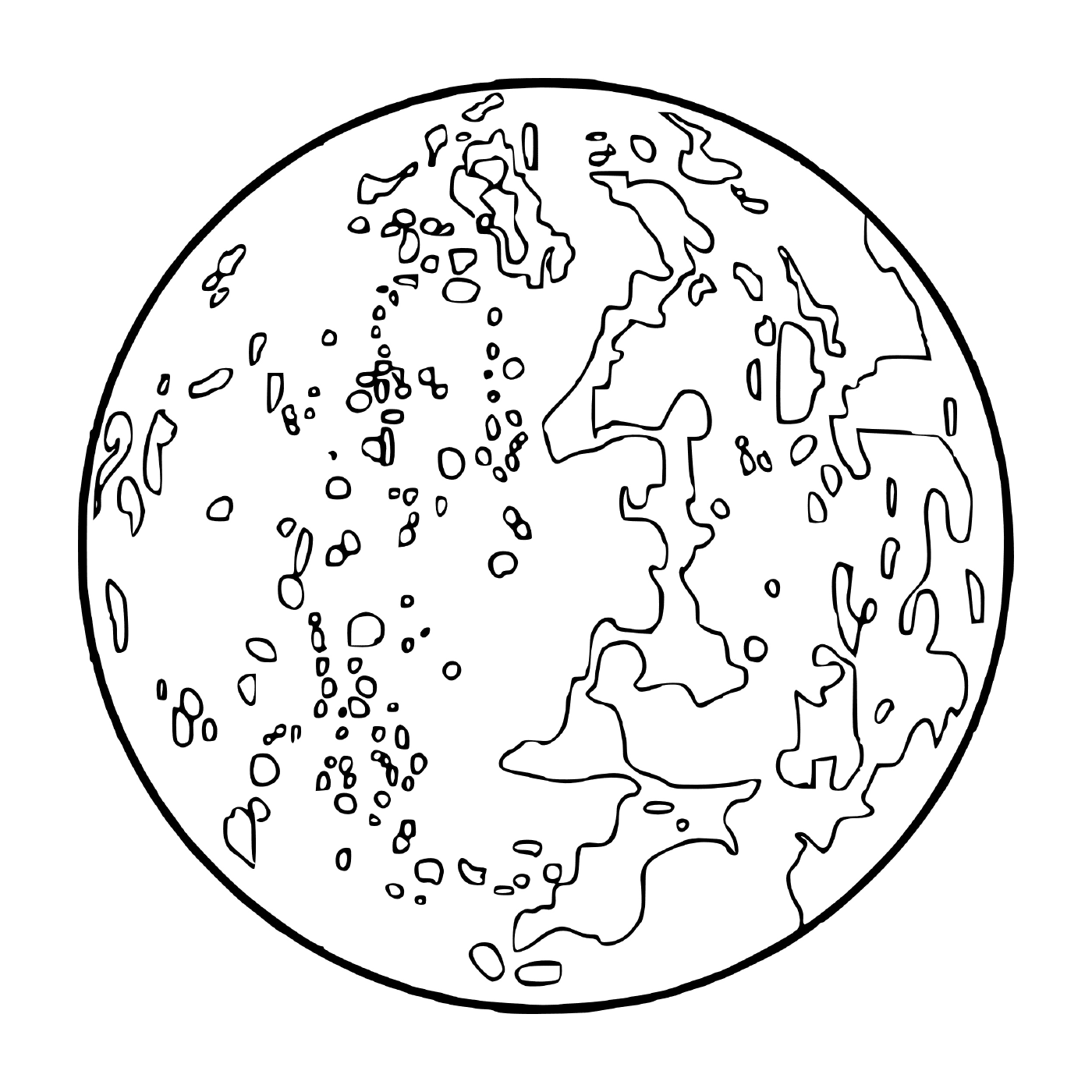  Luna con molti crateri 
