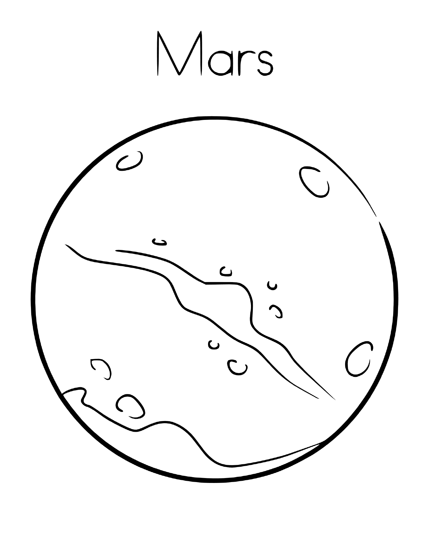  El planeta Marte con sus cráteres 