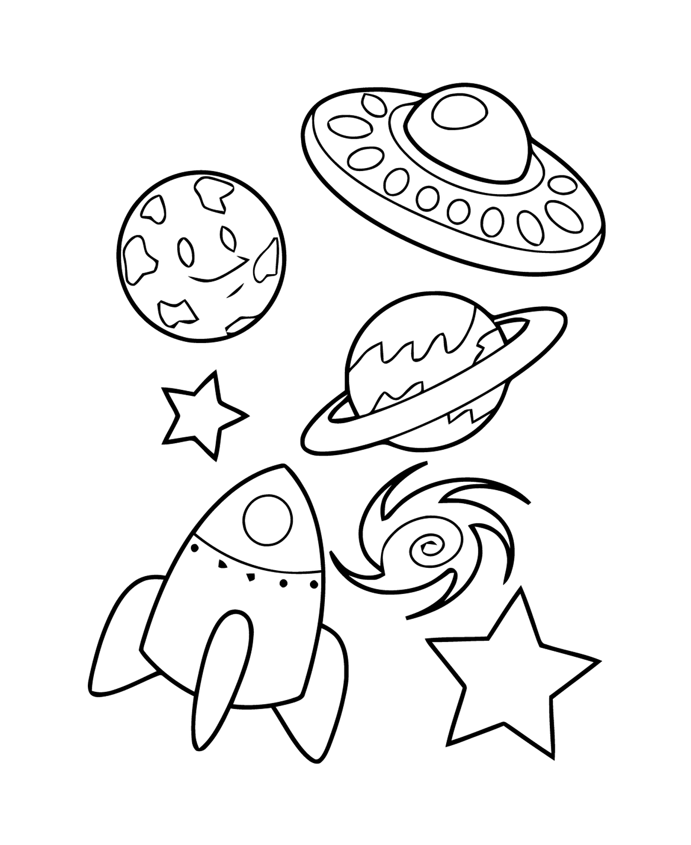  Espacio con planetas y estrellas 
