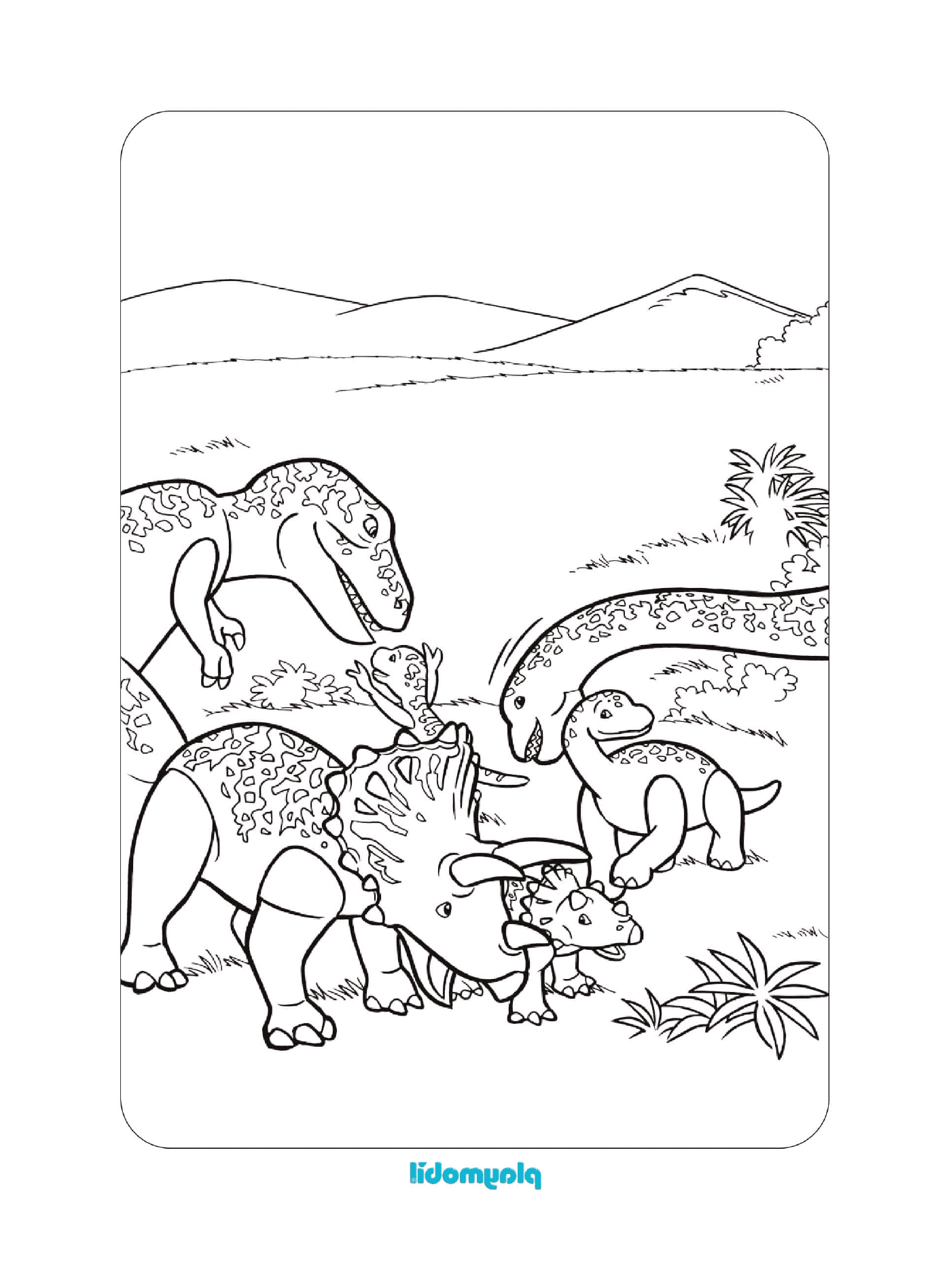  Triceratops en un campo 