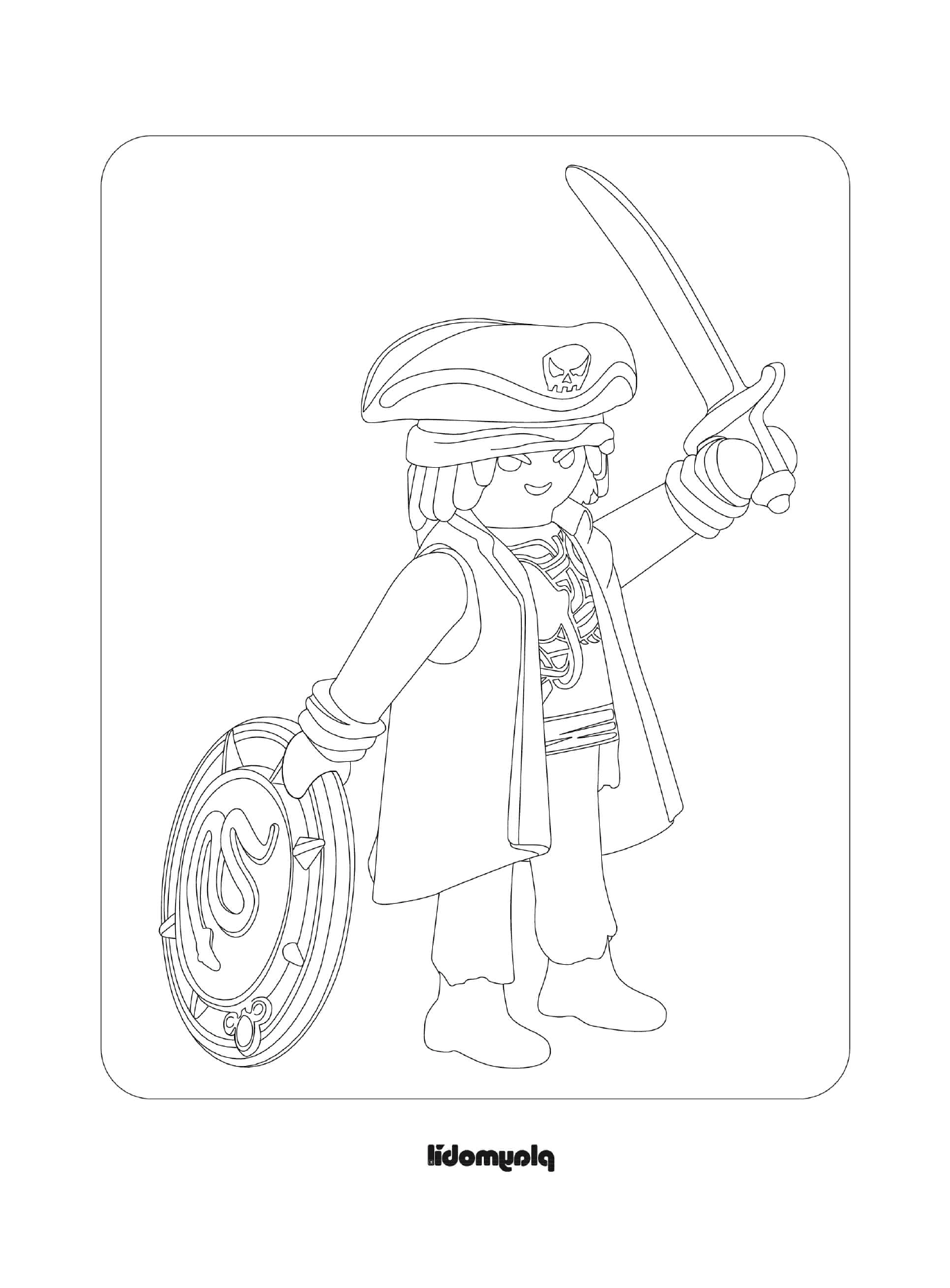  Pirata Playmobil con la sua spada 
