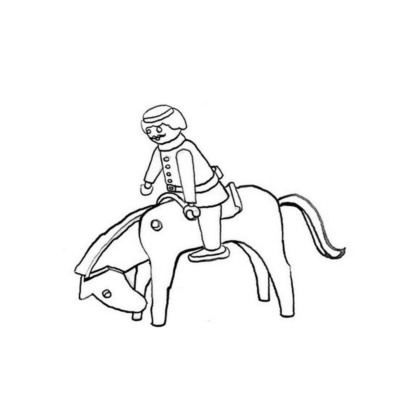  Man riding a horse 