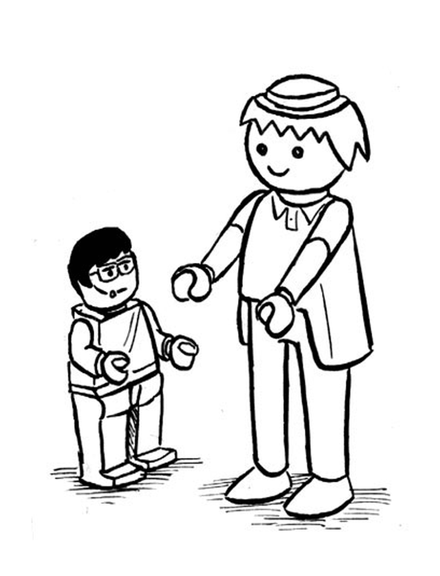  Человек и мальчик в Playmobile 