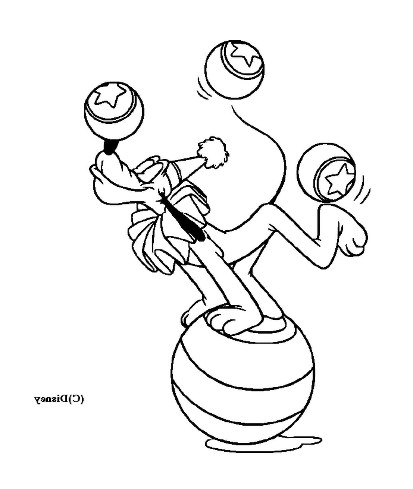  No one juggling on a ball 