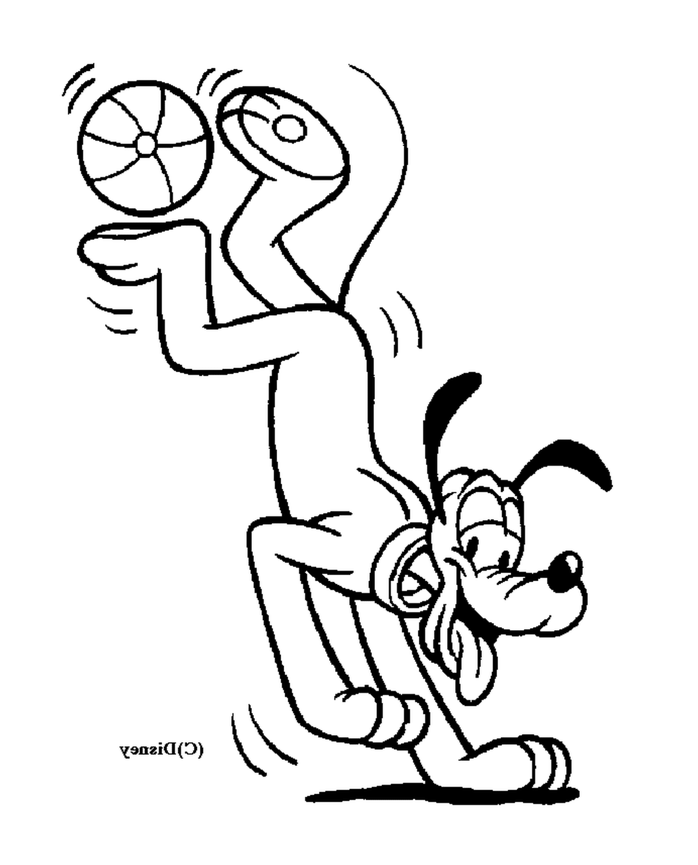  Perro jugando con un frisbee como ilustración 