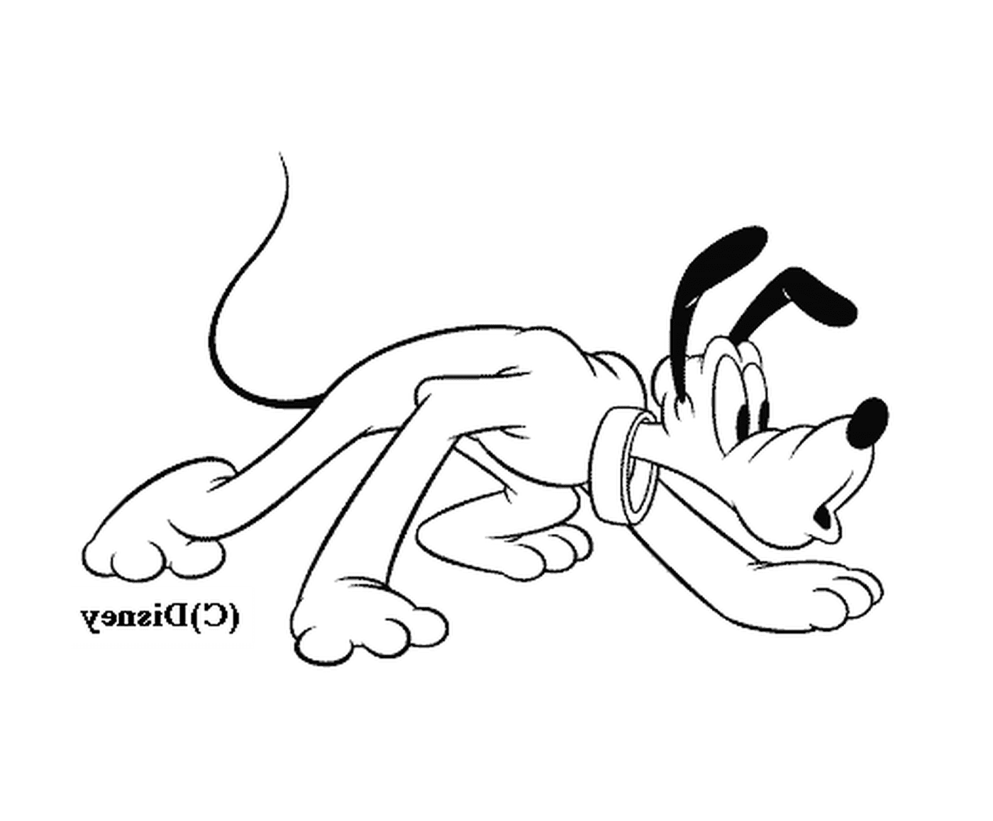  Cartoon of a dog with a necklace around the neck 