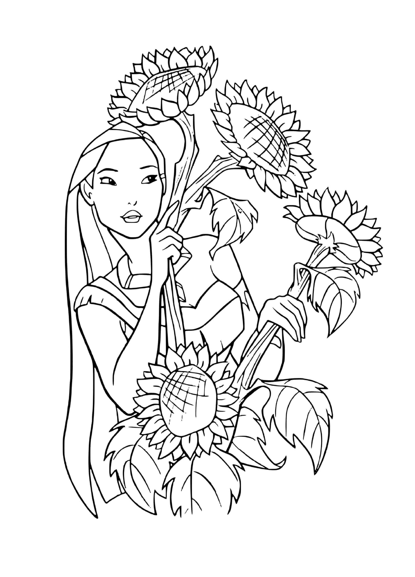  Mujer sosteniendo un ramo de flores 