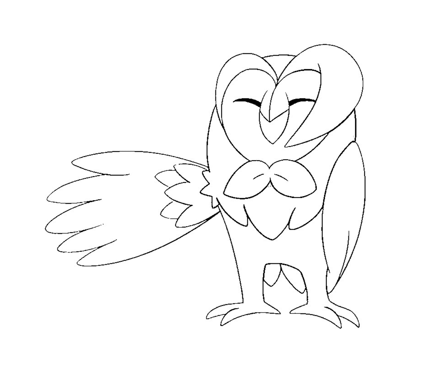  Efleche, an owl with closed eyes 