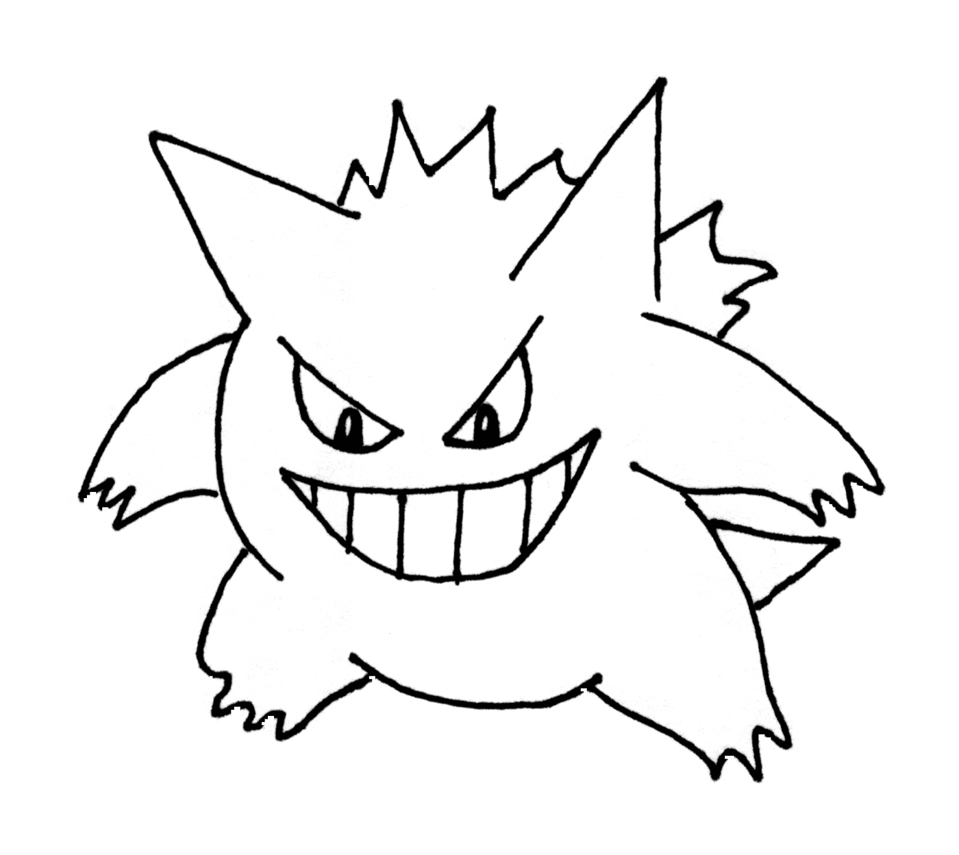  Gengar : Pokémon dibujado en negro 
