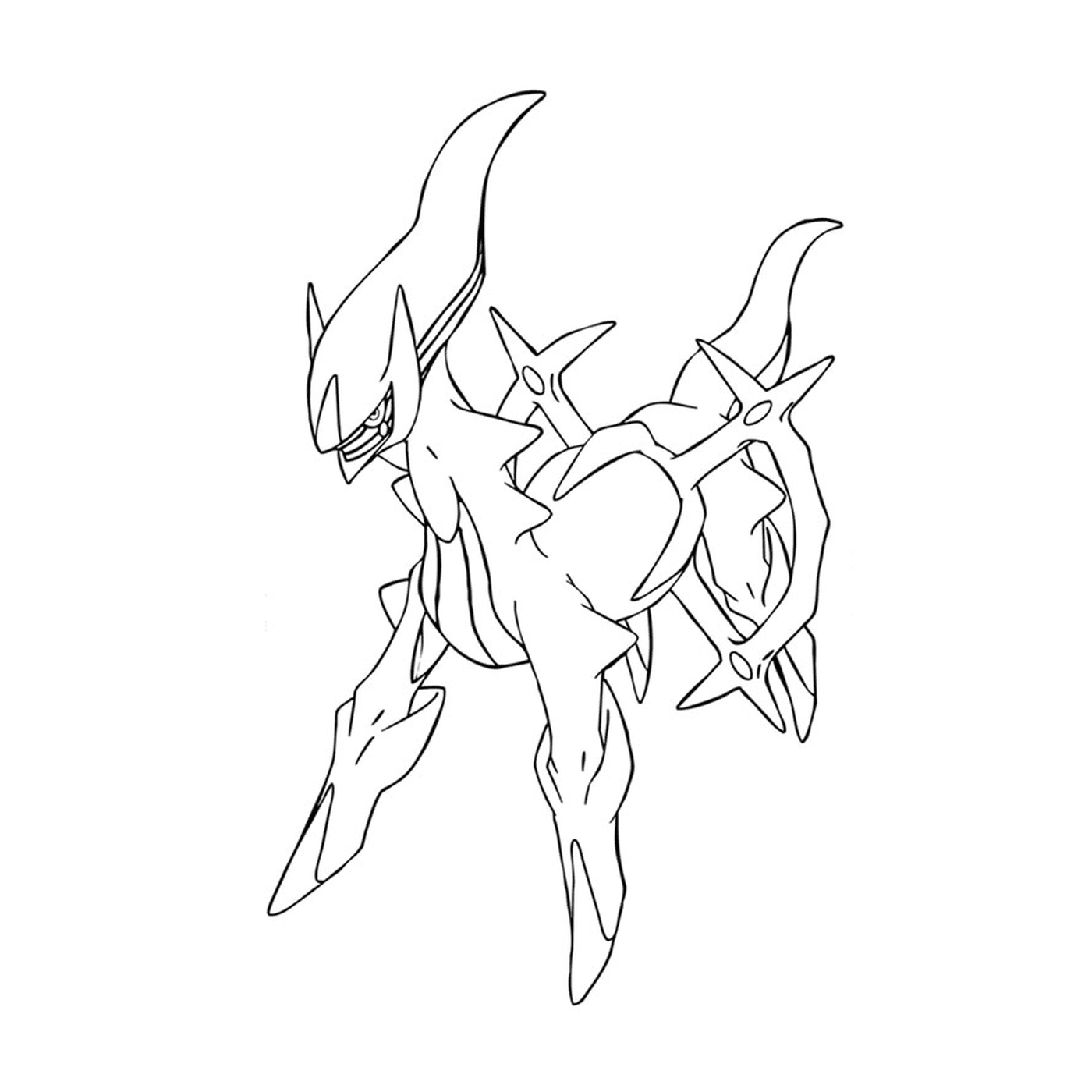  Arceus, Pokémon dibujado en negro 