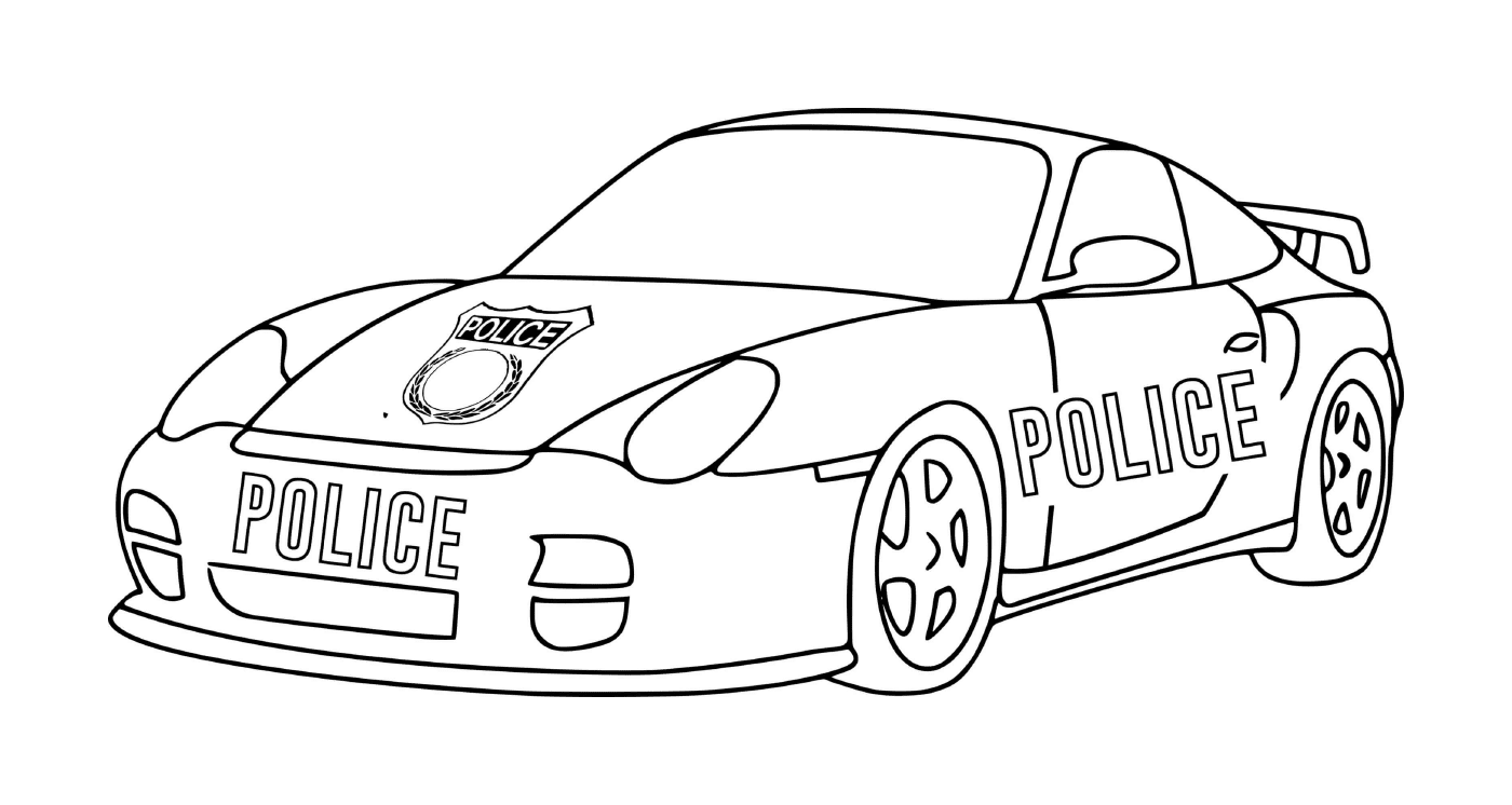  Porsche coches de carreras de la policía 