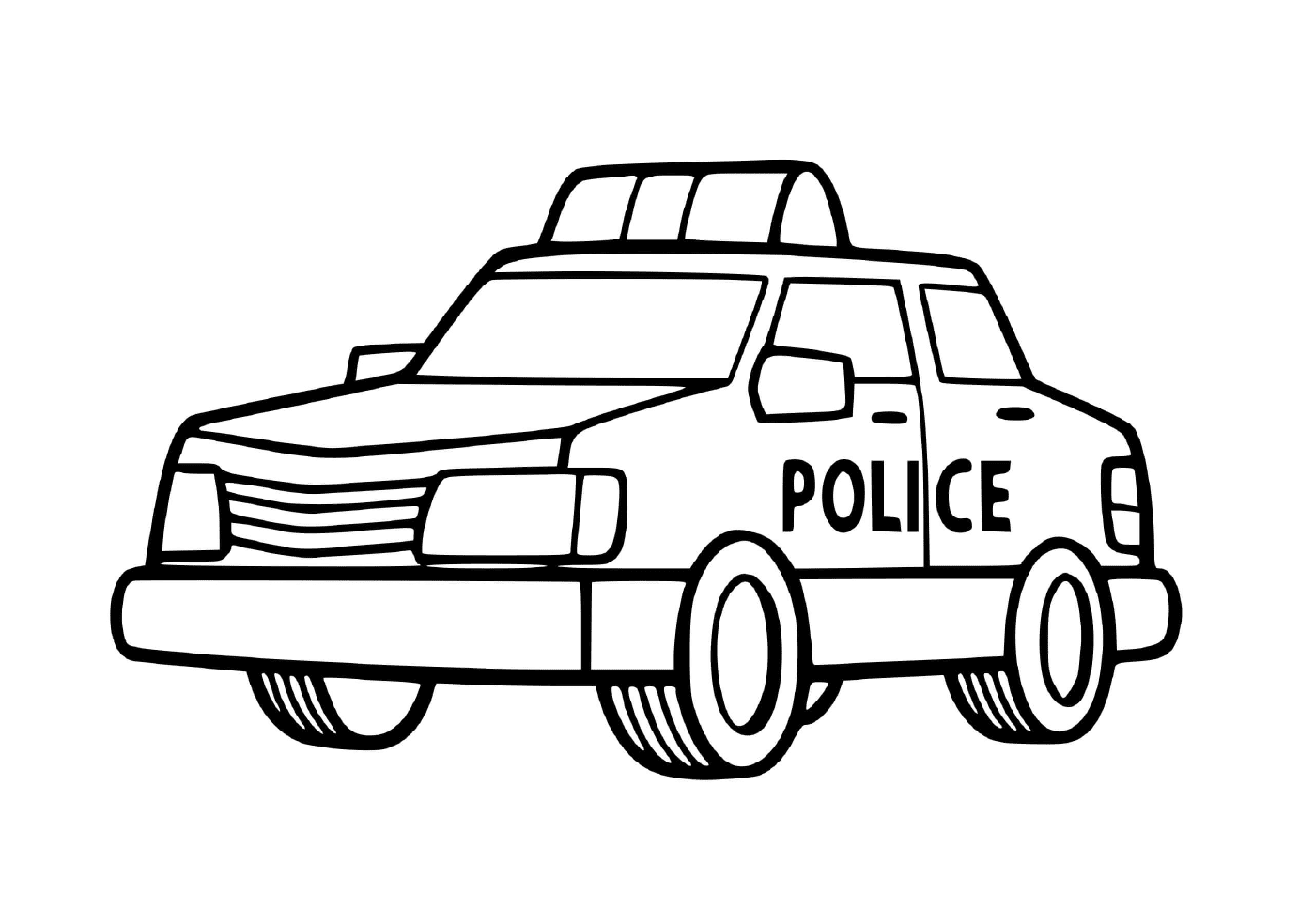  Easy police car for kindergarten 
